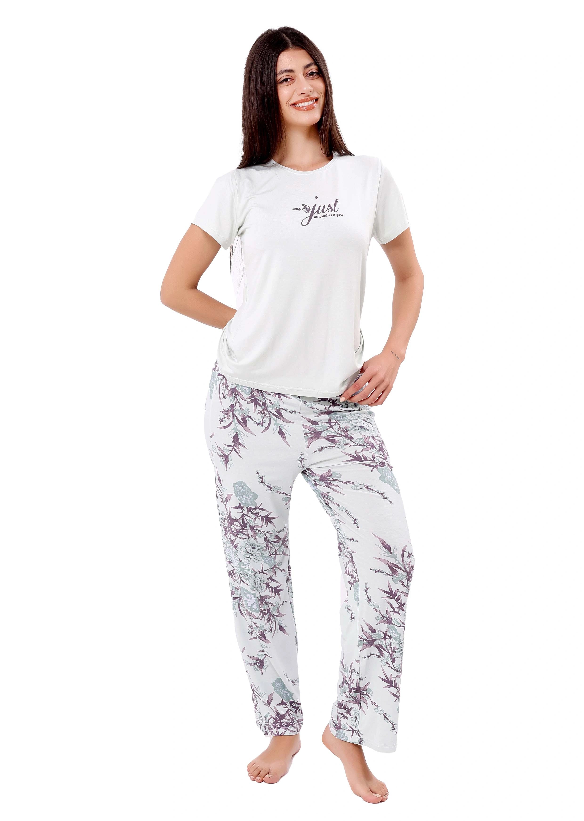 K121 SPRING PASTEL BRANCH PAJAMA SET