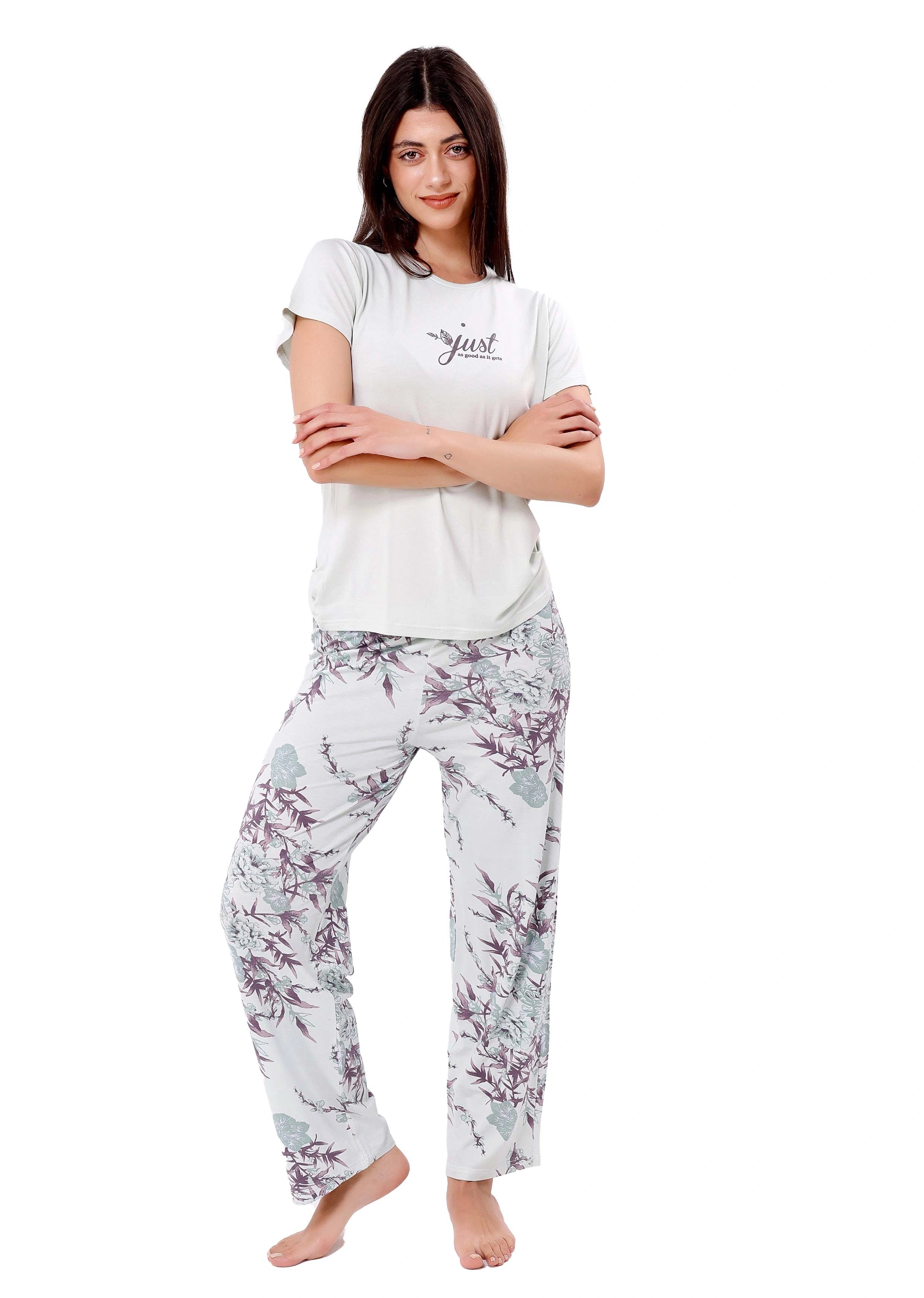 K121 SPRING PASTEL BRANCH PAJAMA SET