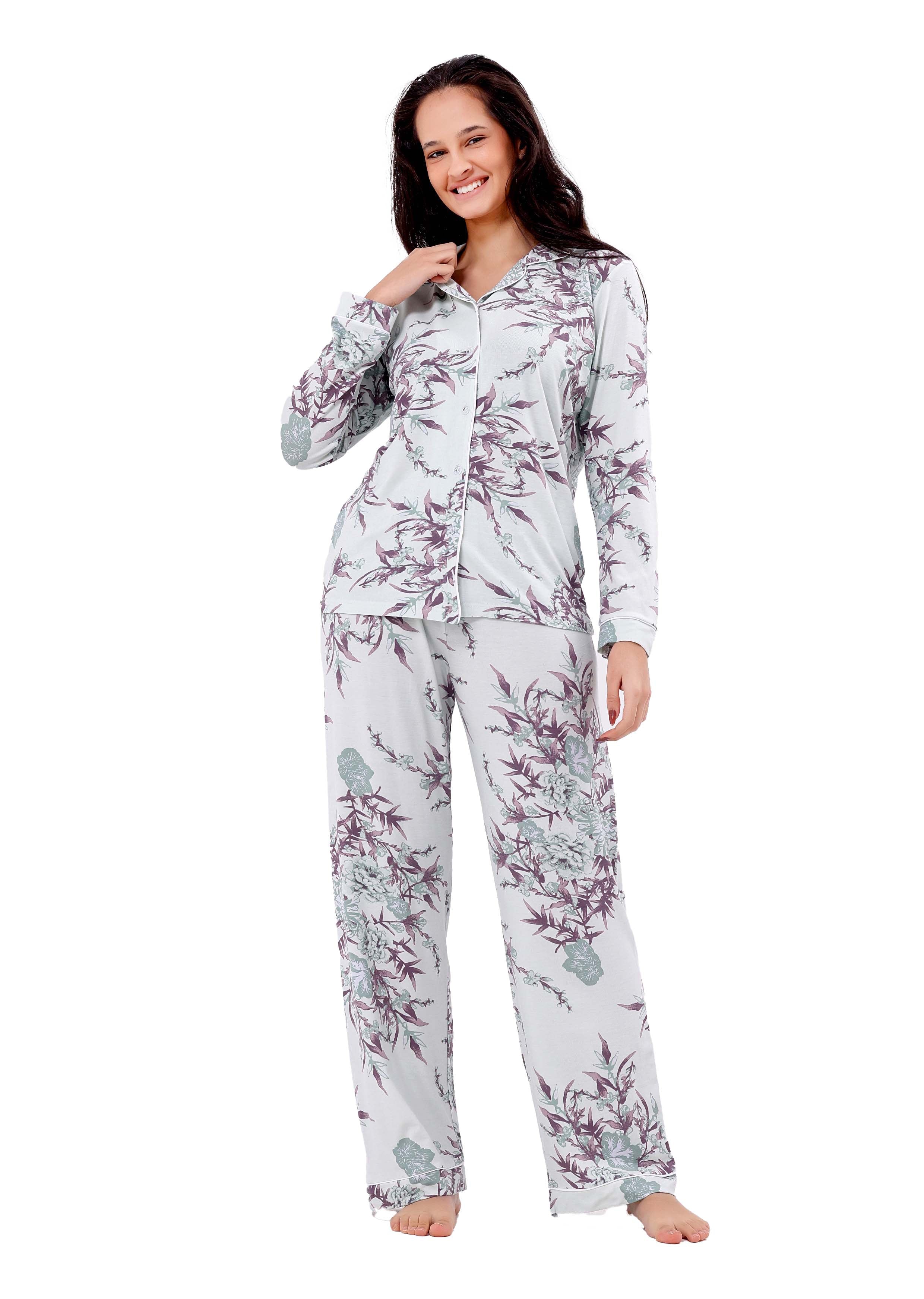 K610 SPRING PASTEL BRANCH PAJAMA SET