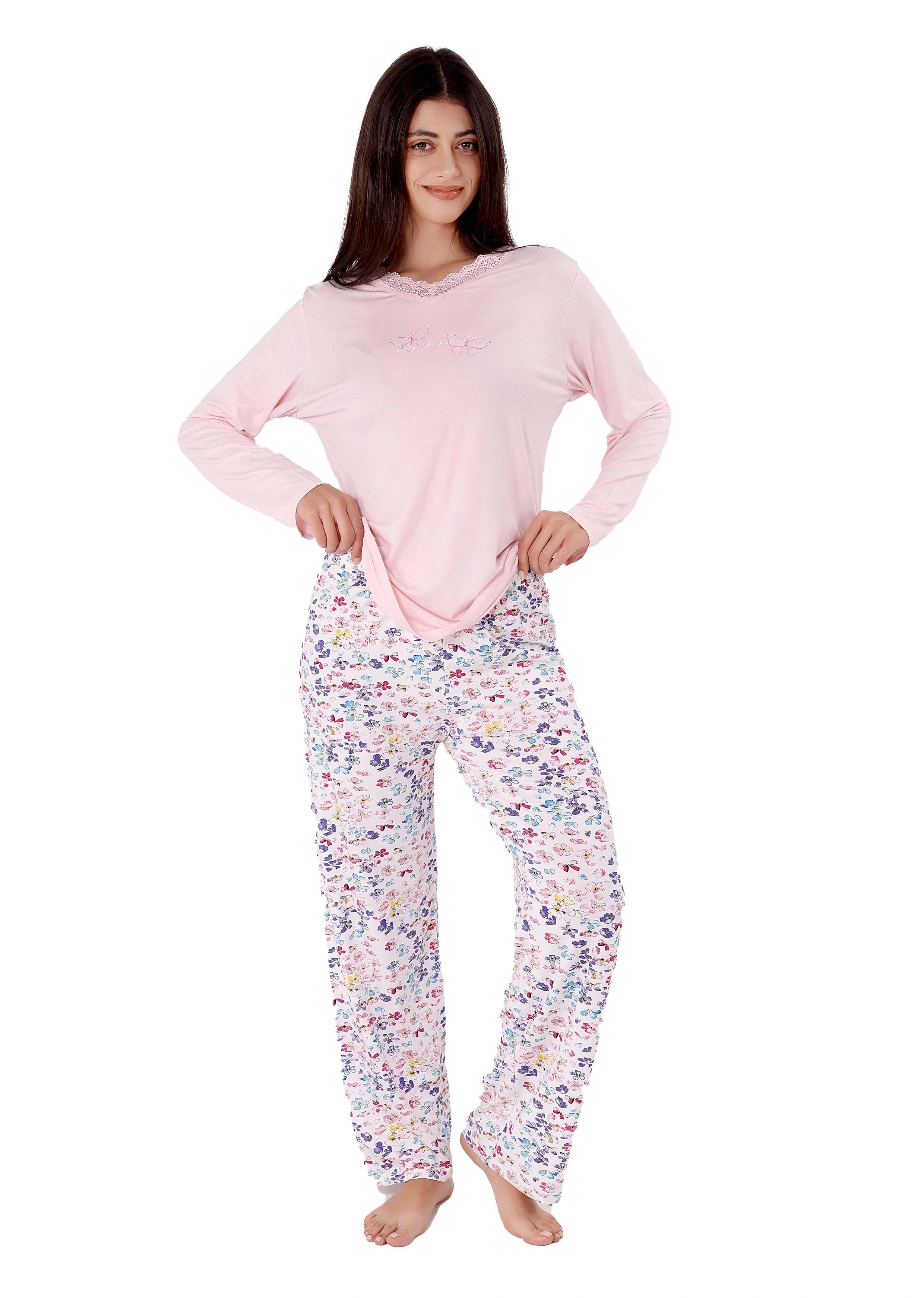 K113 LITTLE BUTTERFLY LONG-SLEEVE PAJAMA SET