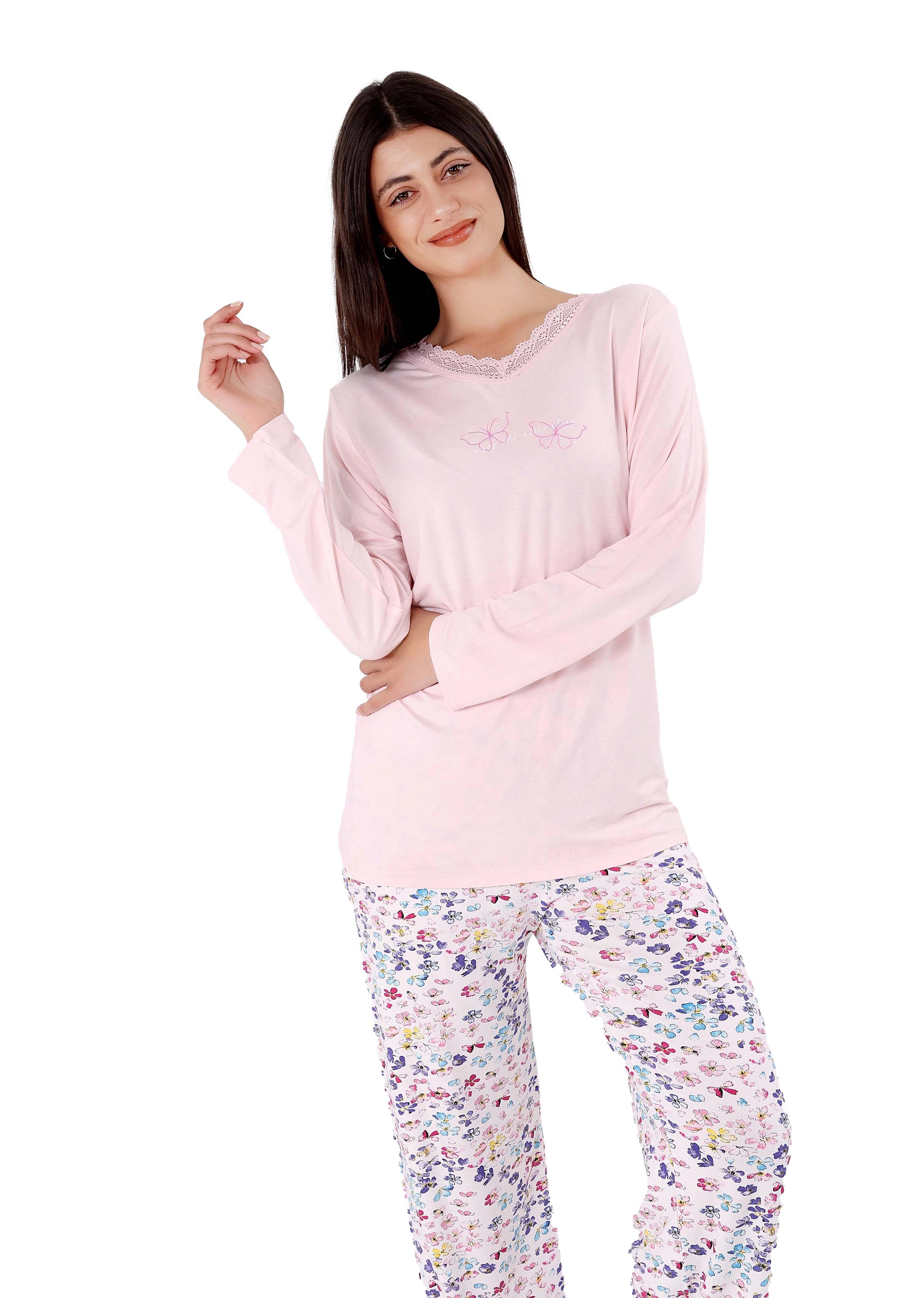 K113 LITTLE BUTTERFLY LONG-SLEEVE PAJAMA SET