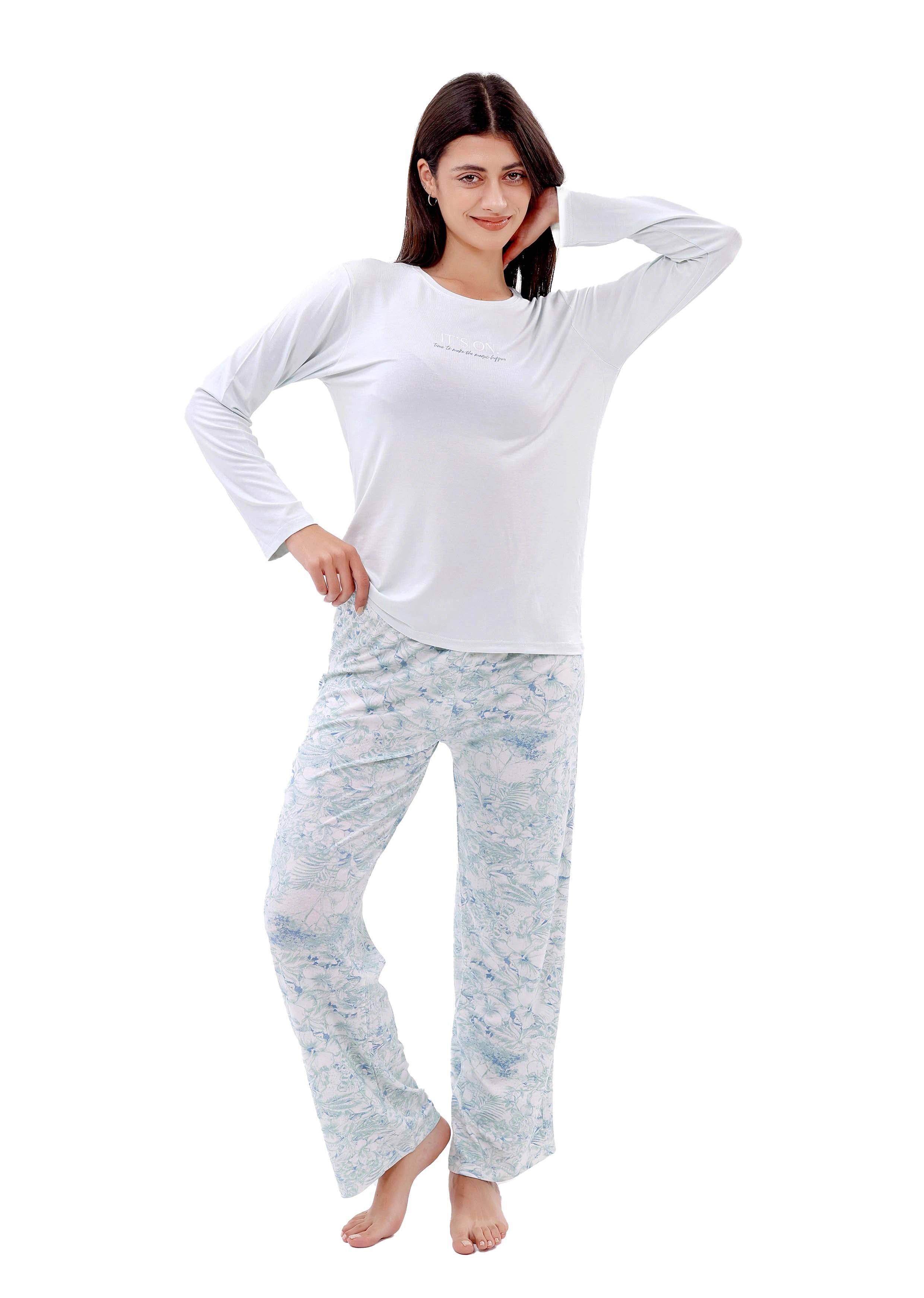 K127 SPRING TULIPS LONG-SLEEVE PAJAMA SET