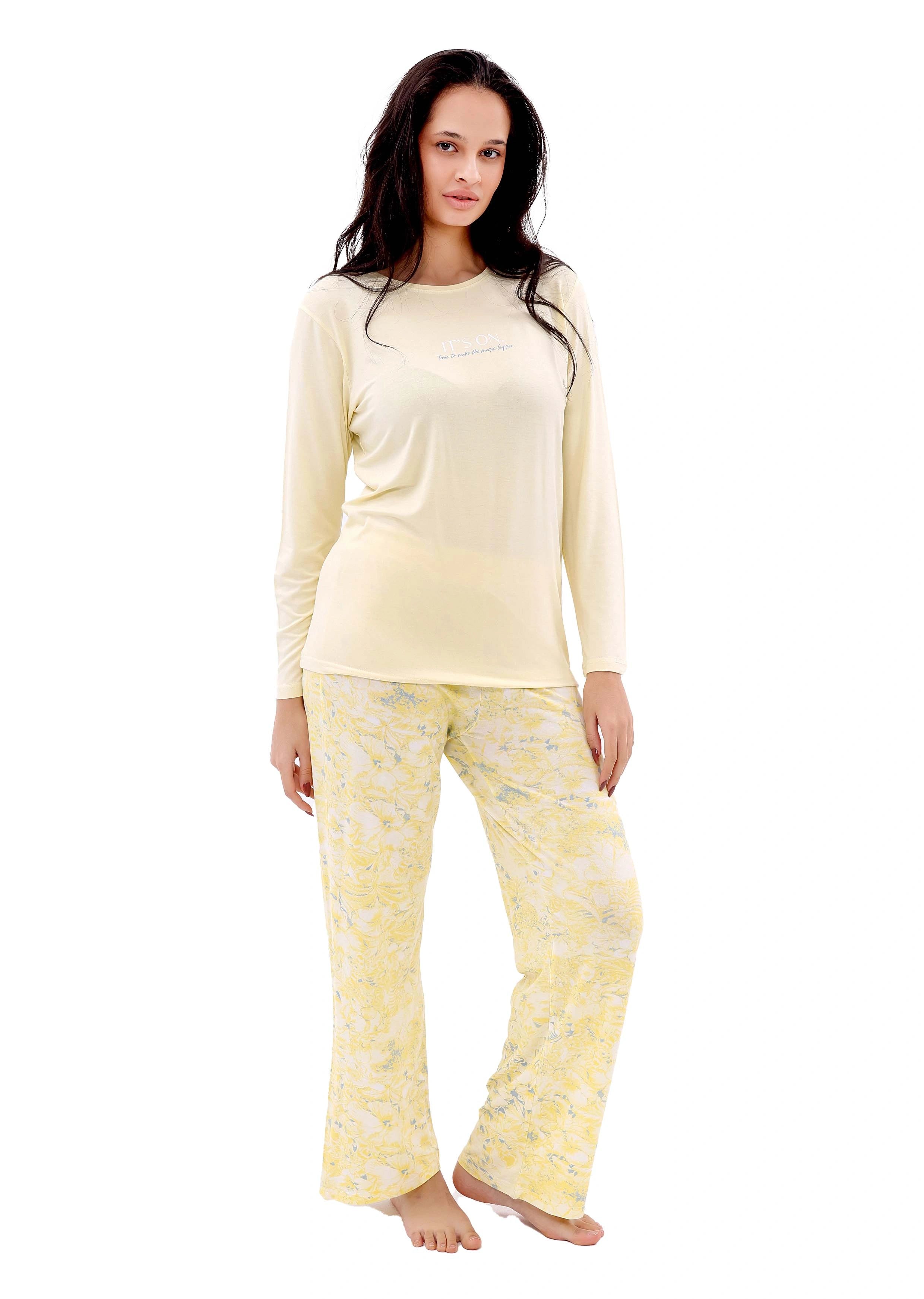 K127 SPRING TULIPS LONG-SLEEVE PAJAMA SET