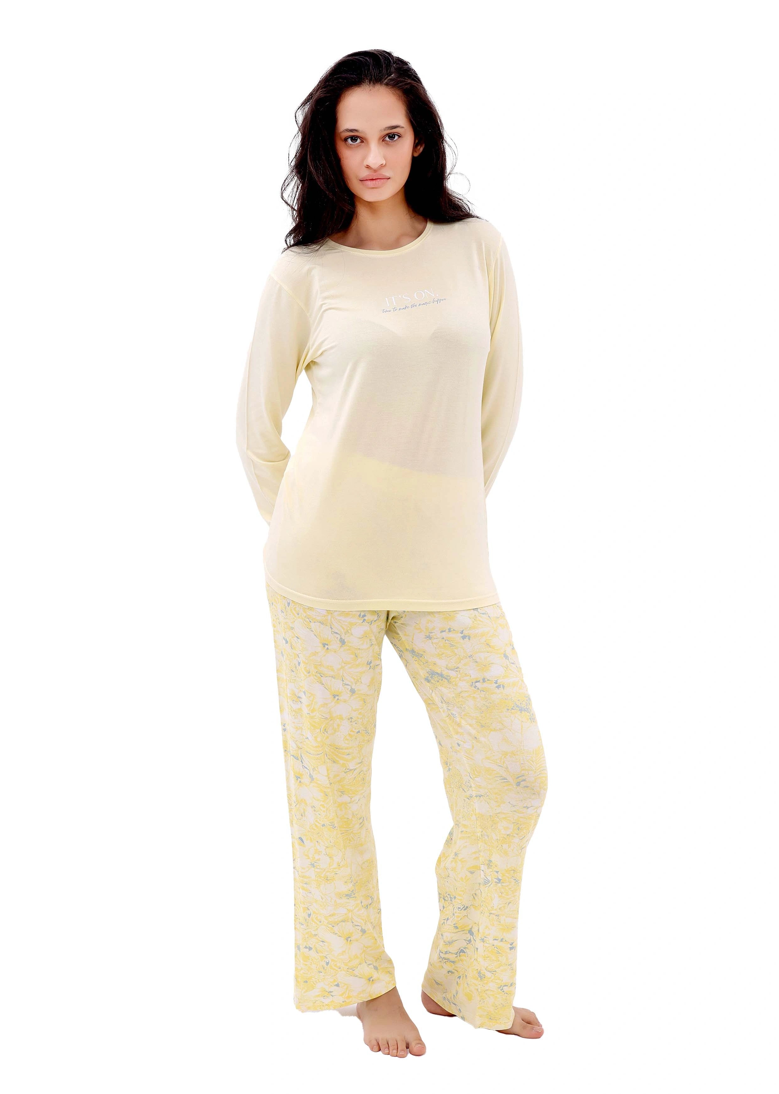 K127 SPRING TULIPS LONG-SLEEVE PAJAMA SET