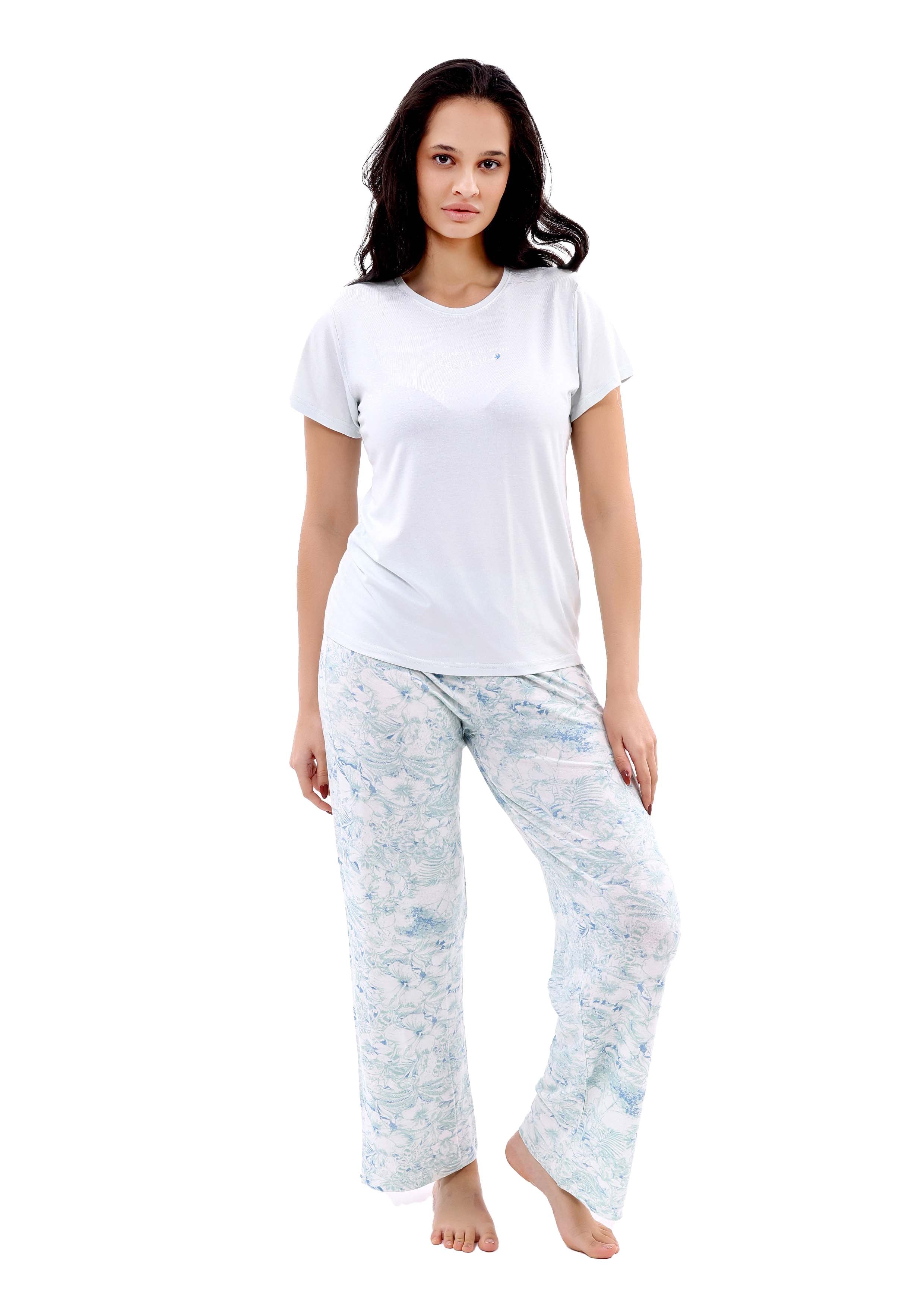K128 SPRING TULIPS SHORT-SLEEVE PAJAMA SET