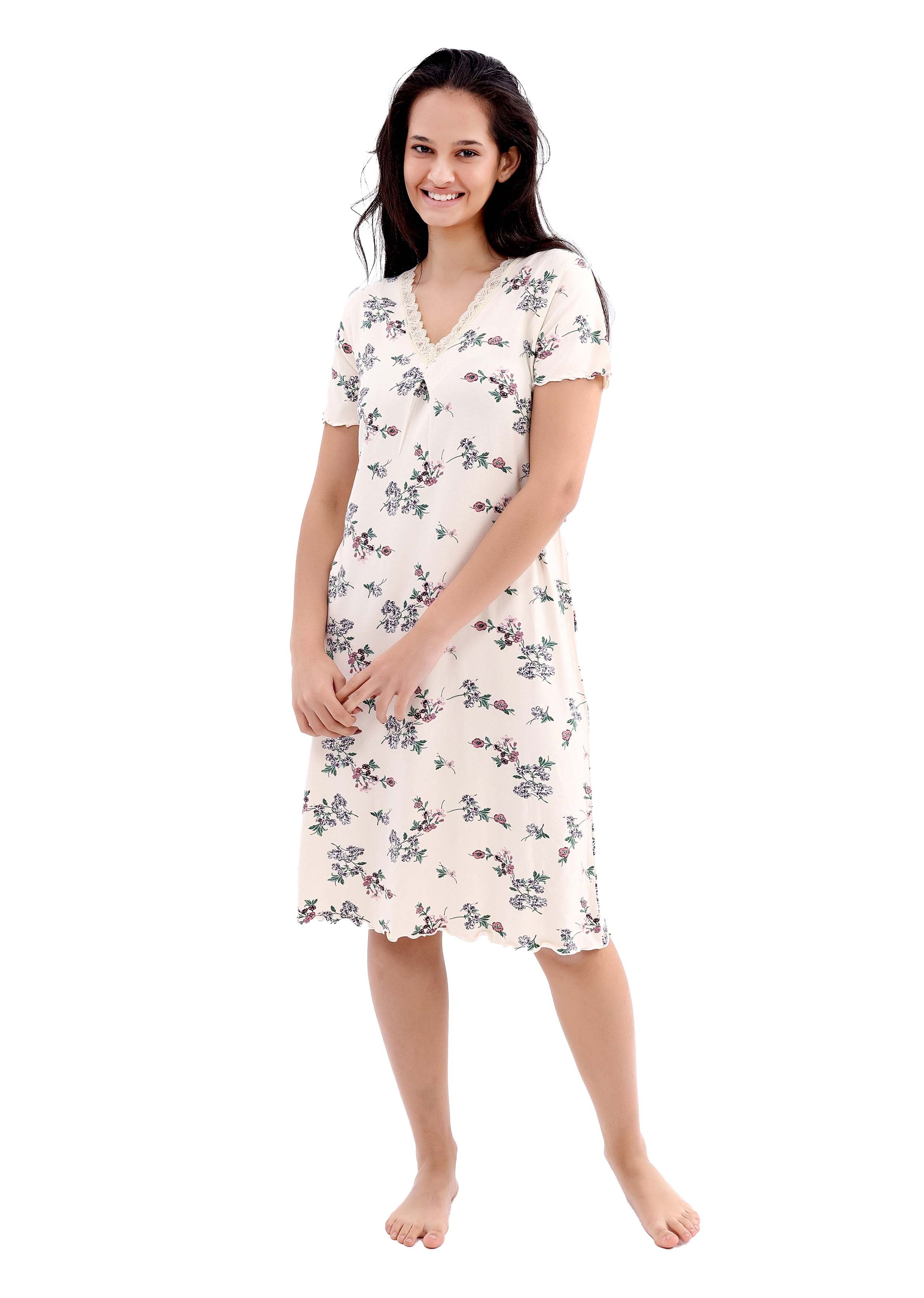 K718 PASTEL FLOWERS NIGHTDRESS