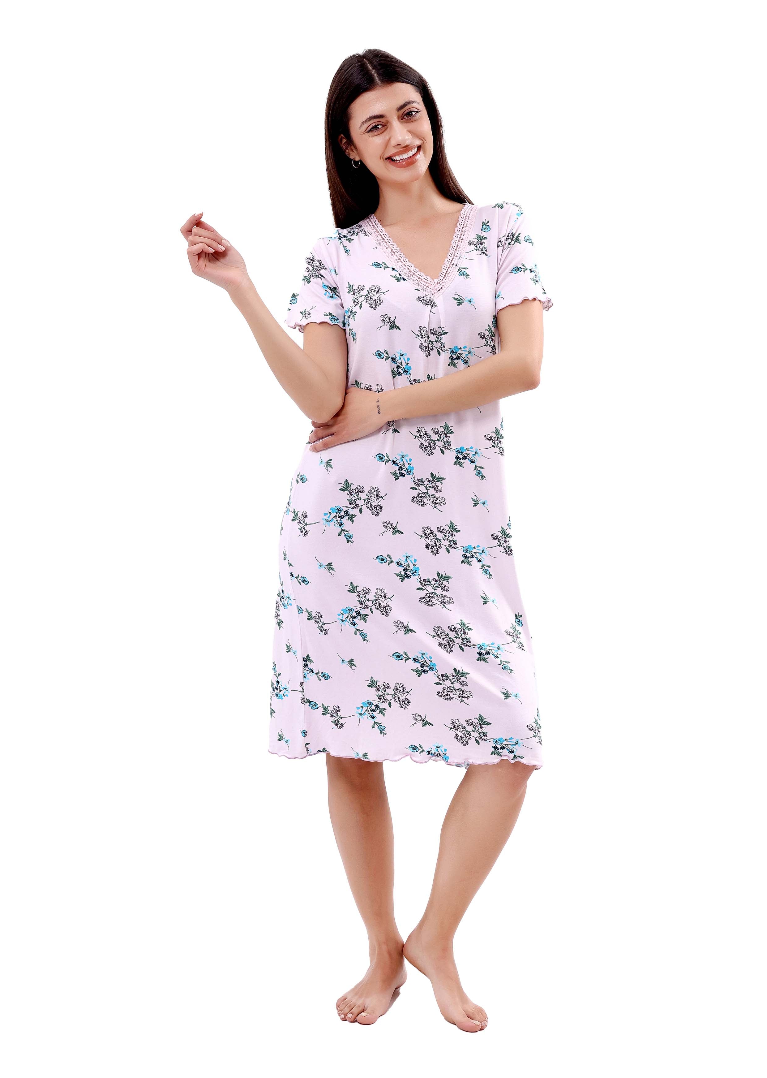 K718 PASTEL FLOWERS NIGHTDRESS