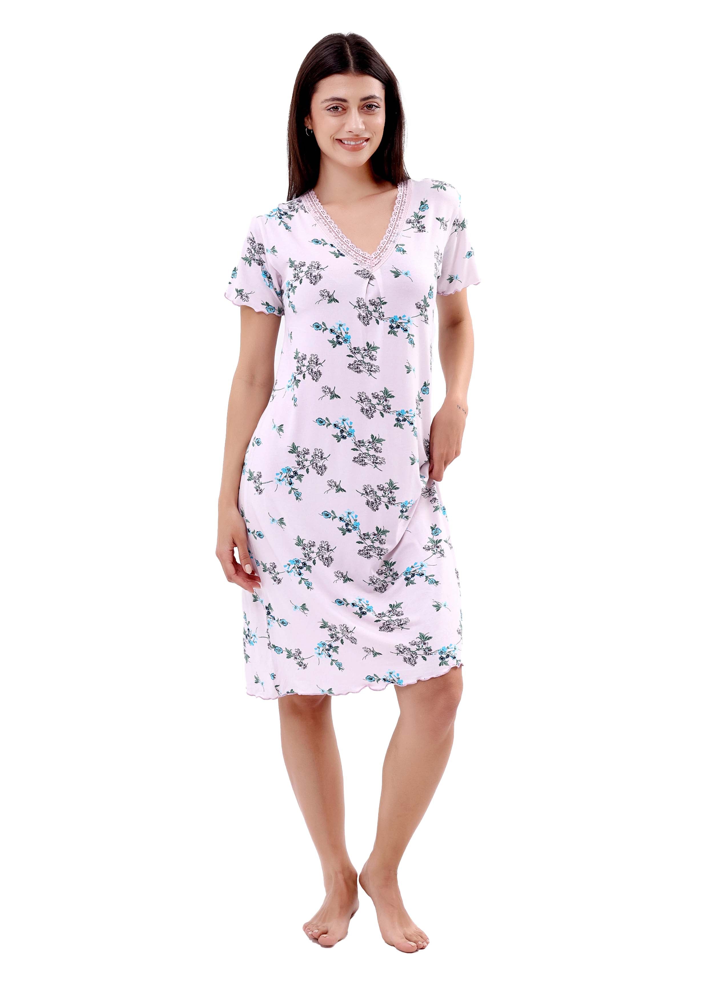 K718 PASTEL FLOWERS NIGHTDRESS