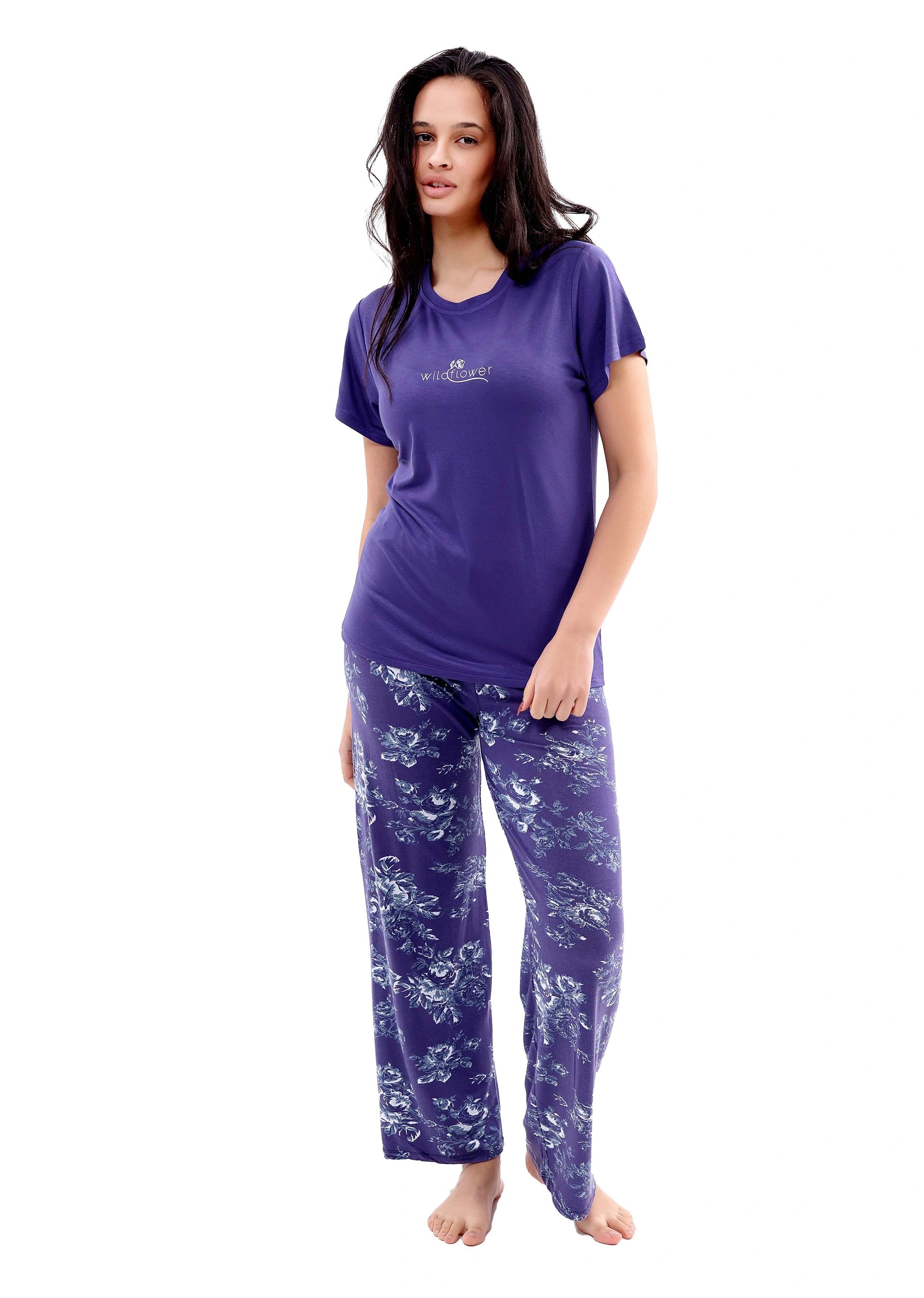 K116 DARK ORHCID PAJAMA SET
