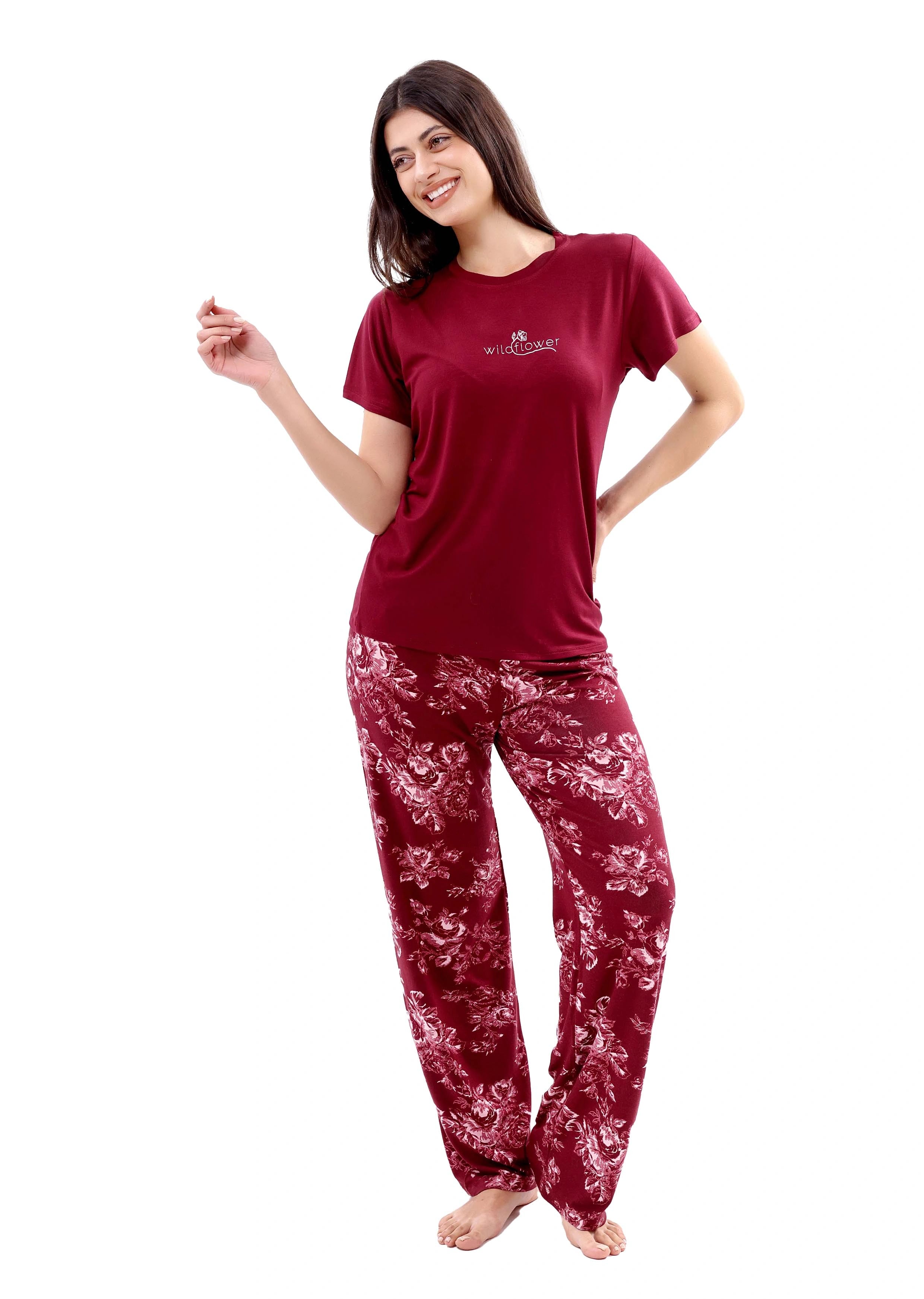 K116 DARK ORHCID PAJAMA SET