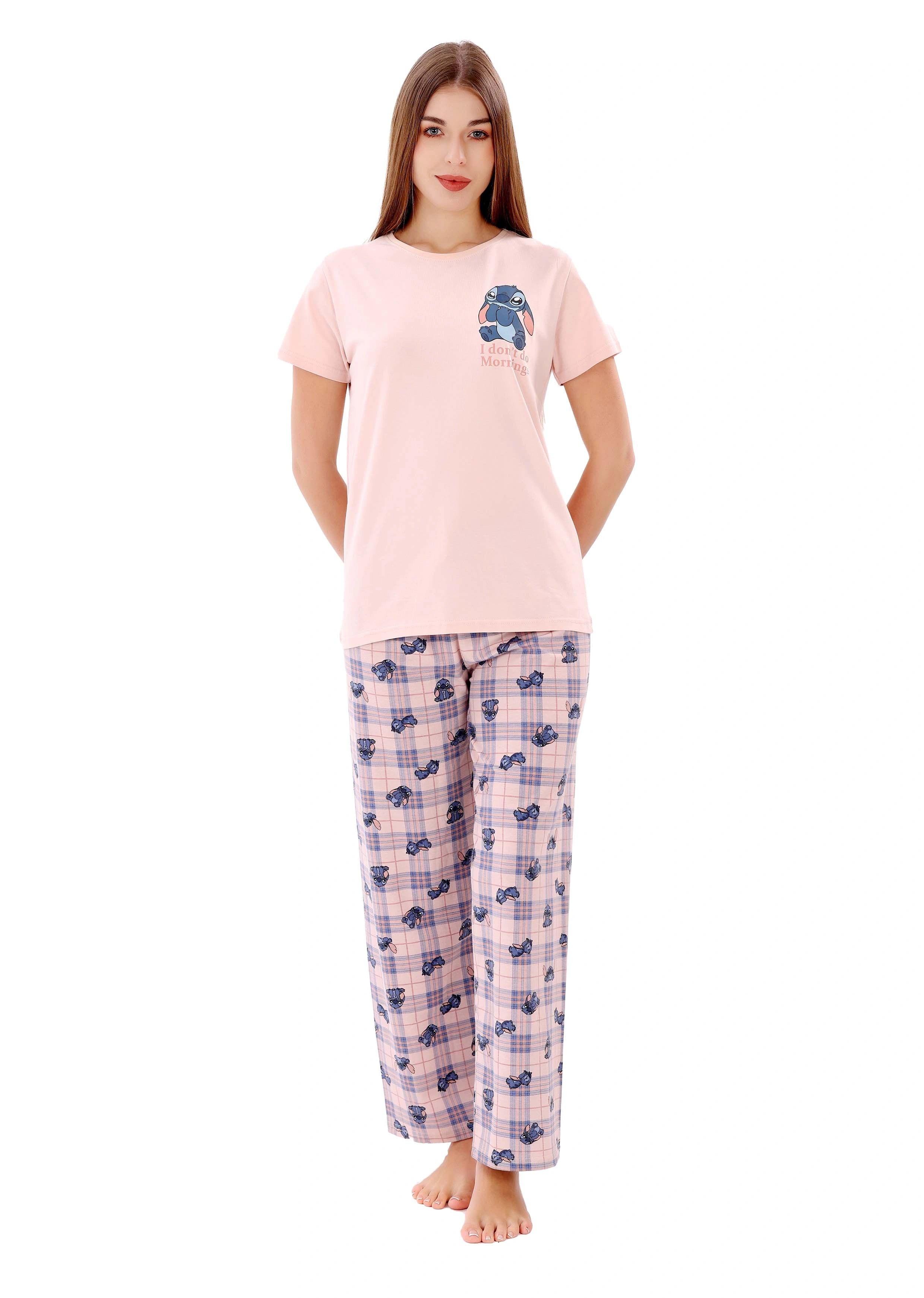 L118 STITCH BLUE & PINK PAJAMA SET