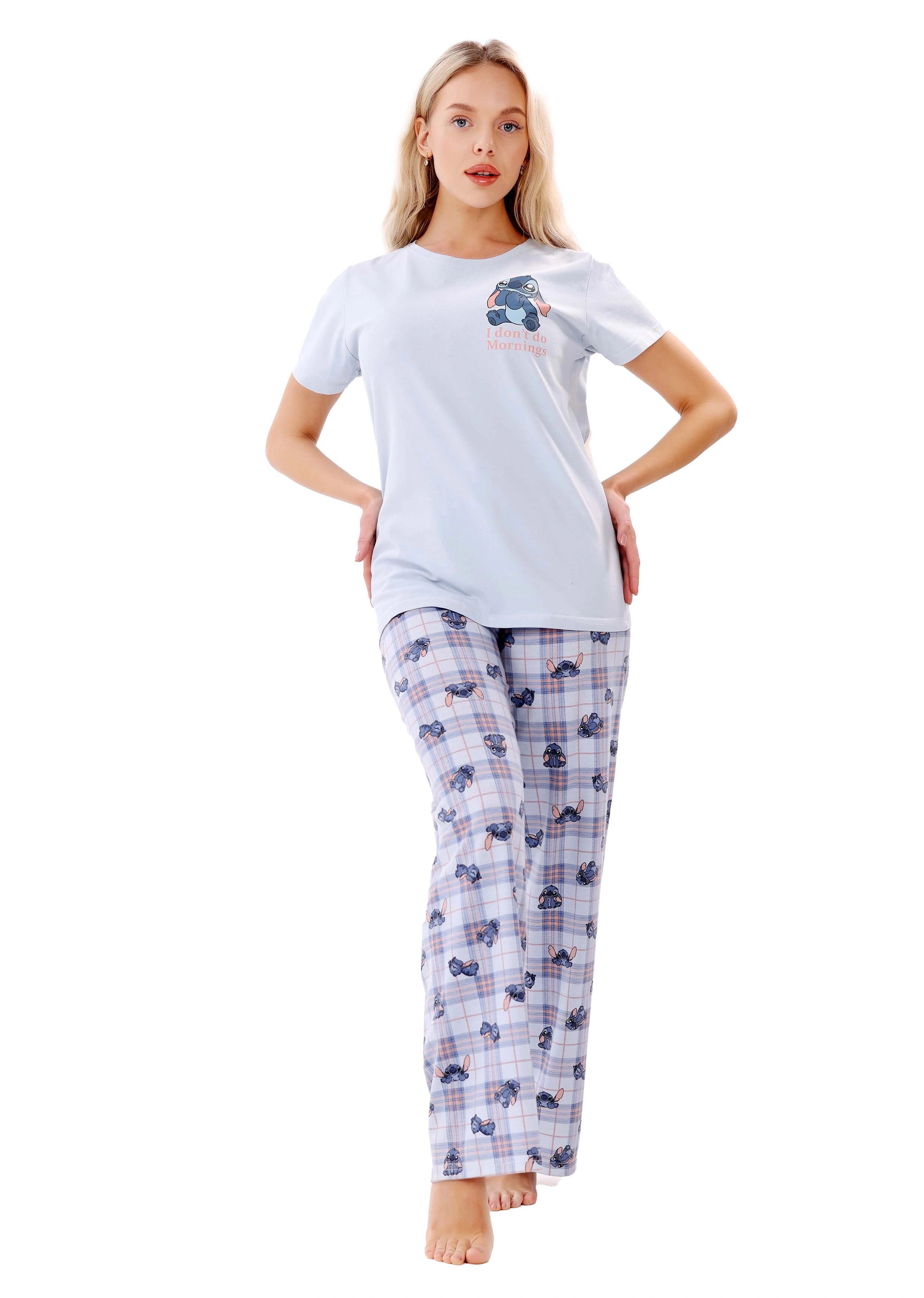 L118 STITCH BLUE & PINK PAJAMA SET
