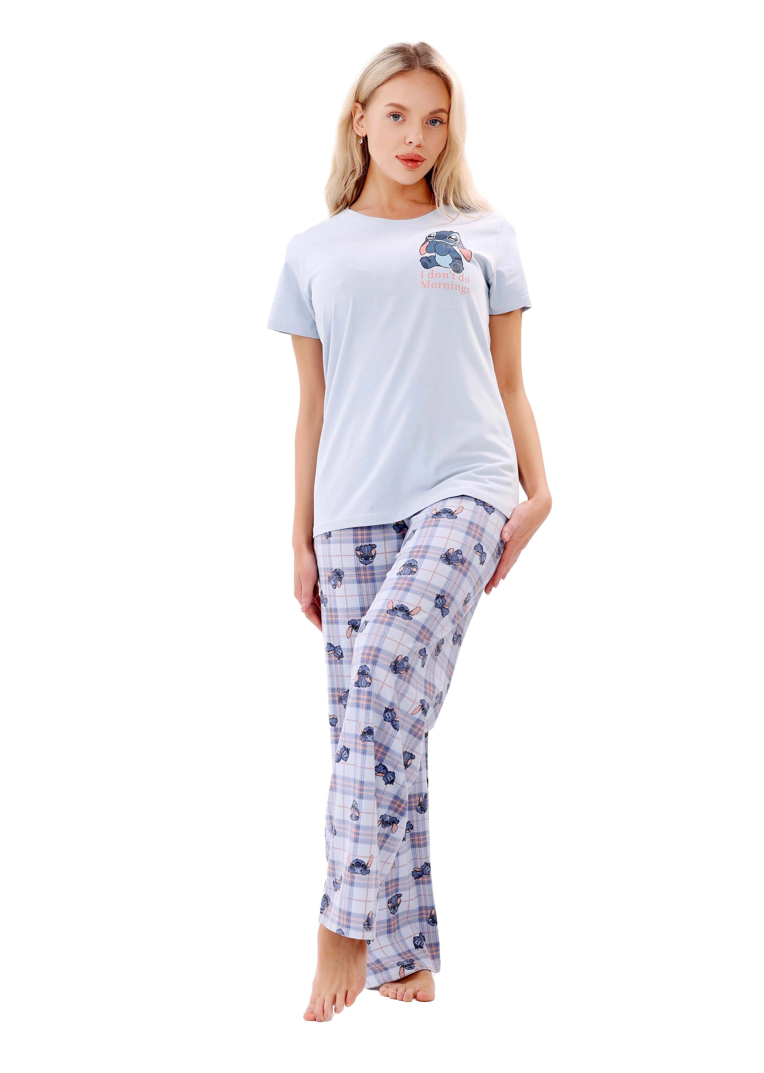 L118 STITCH BLUE & PINK PAJAMA SET
