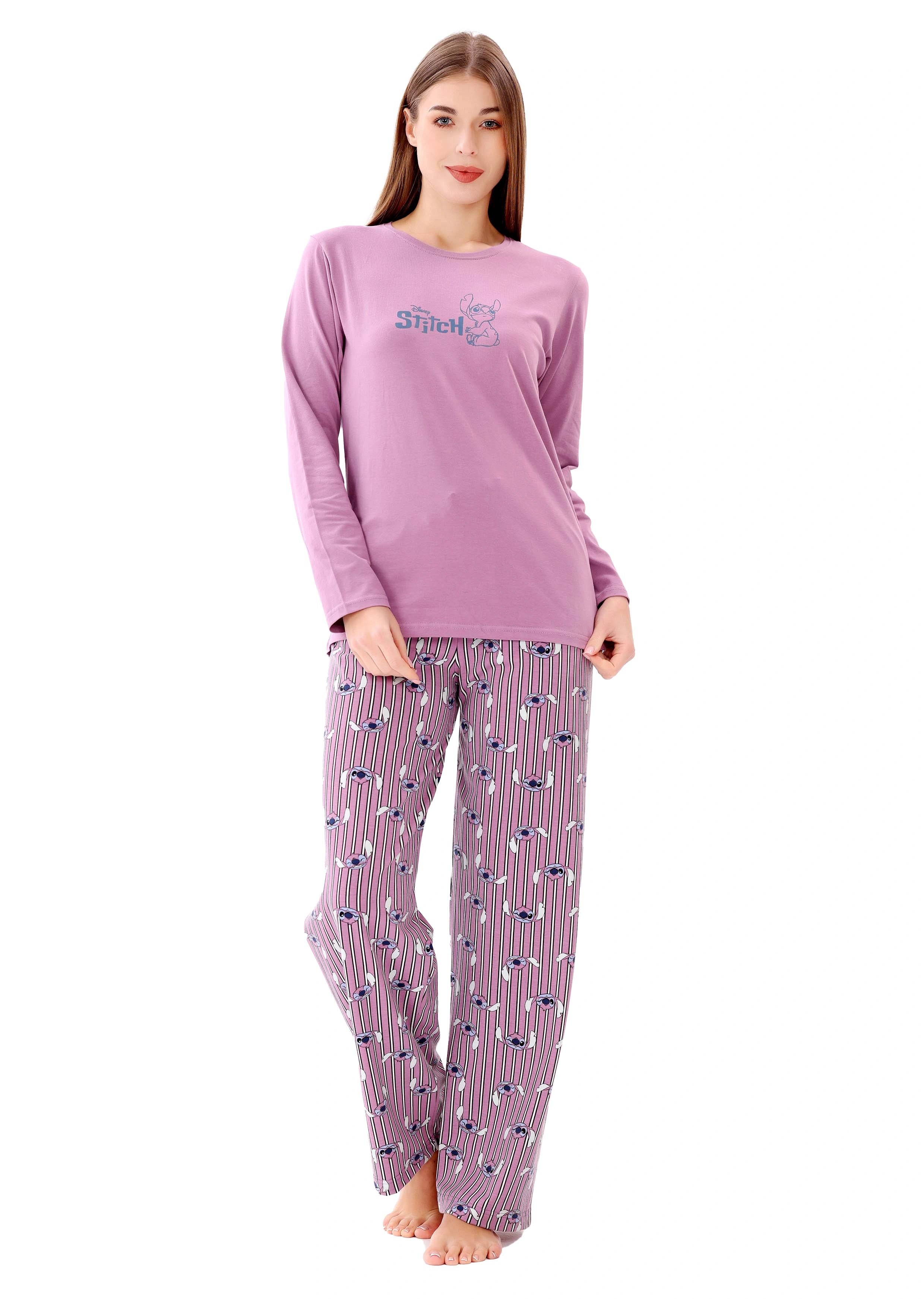 L107 STITCH STRIPE LONG-SLEEVE PAJAMA SET