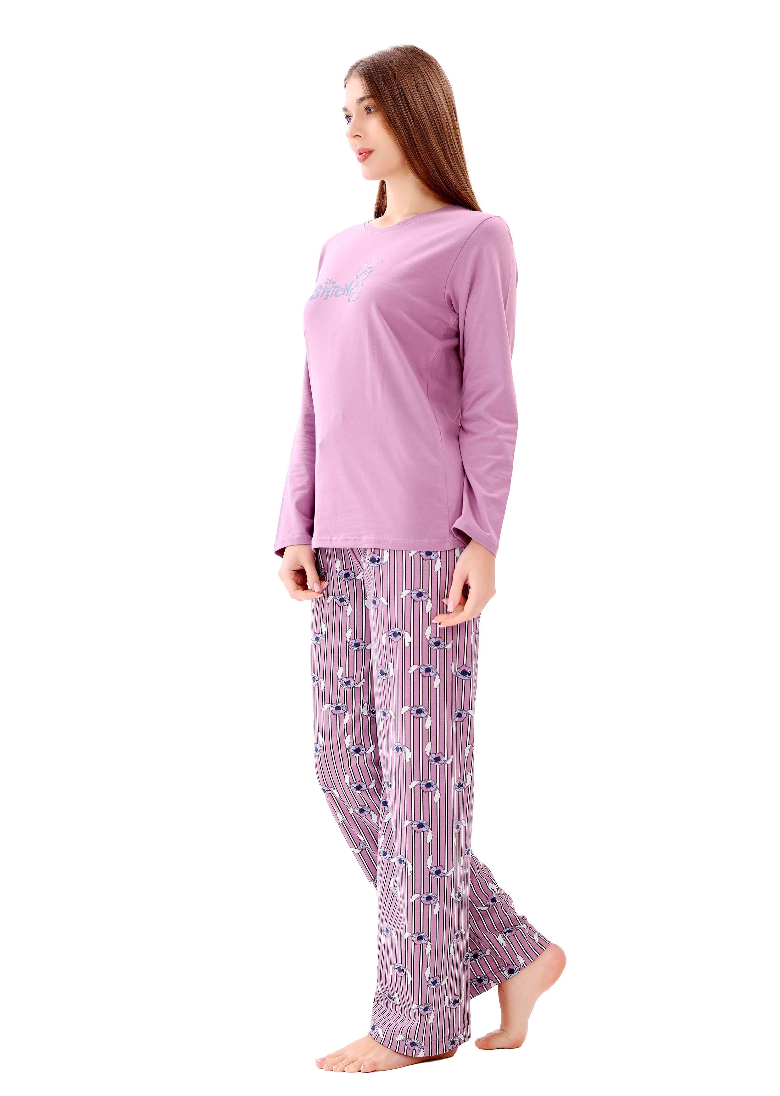 L107 STITCH STRIPE LONG-SLEEVE PAJAMA SET