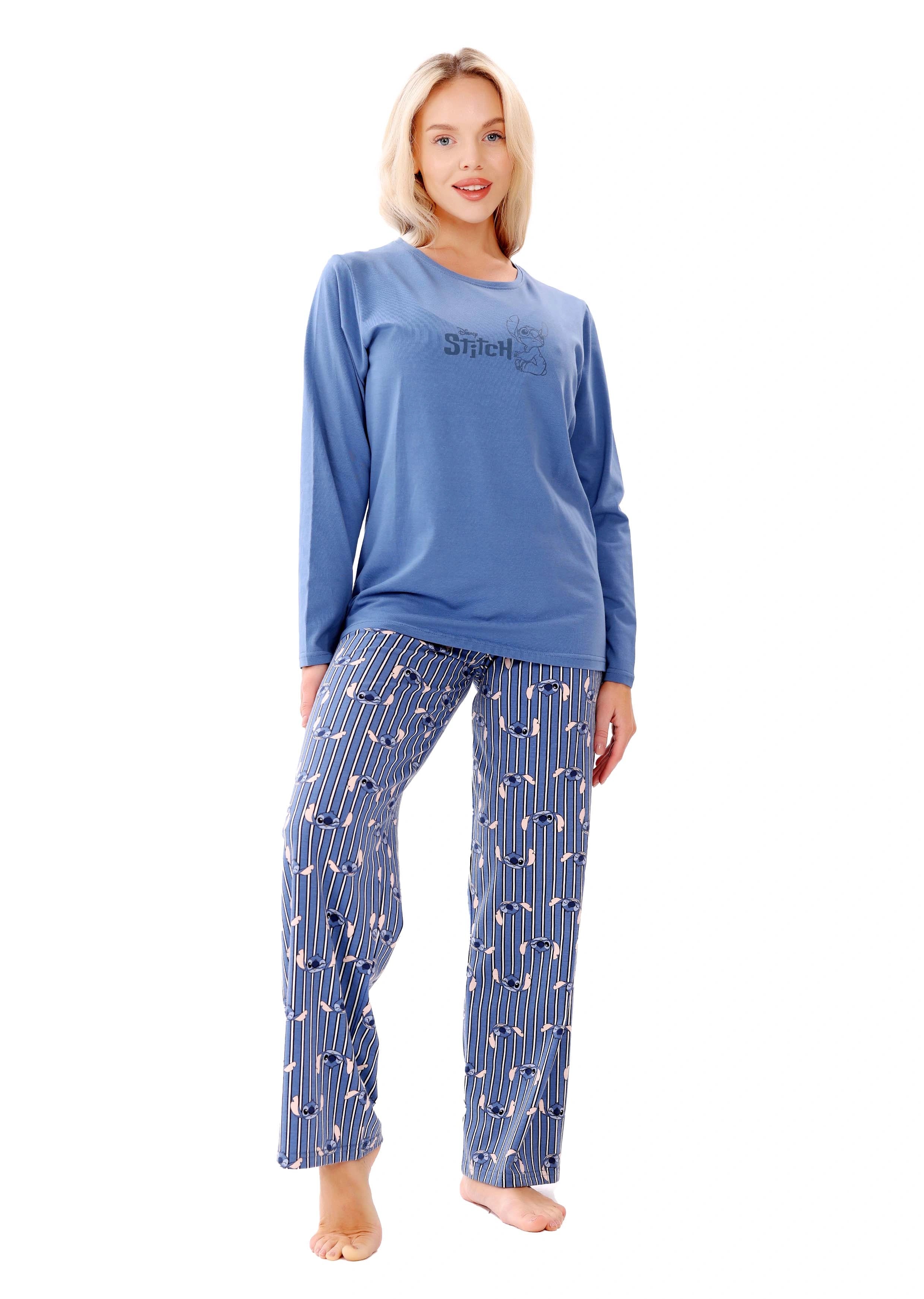 L107 STITCH STRIPE LONG-SLEEVE PAJAMA SET