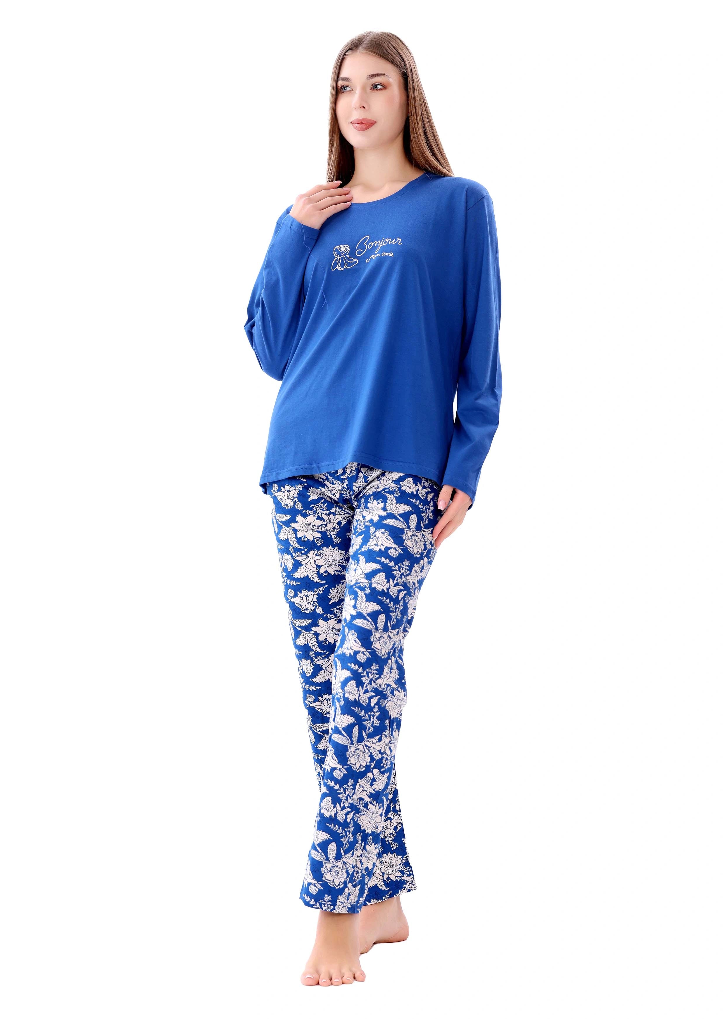 L122 SPRING PALMS LONG-SLEEVE PAJAMA SET