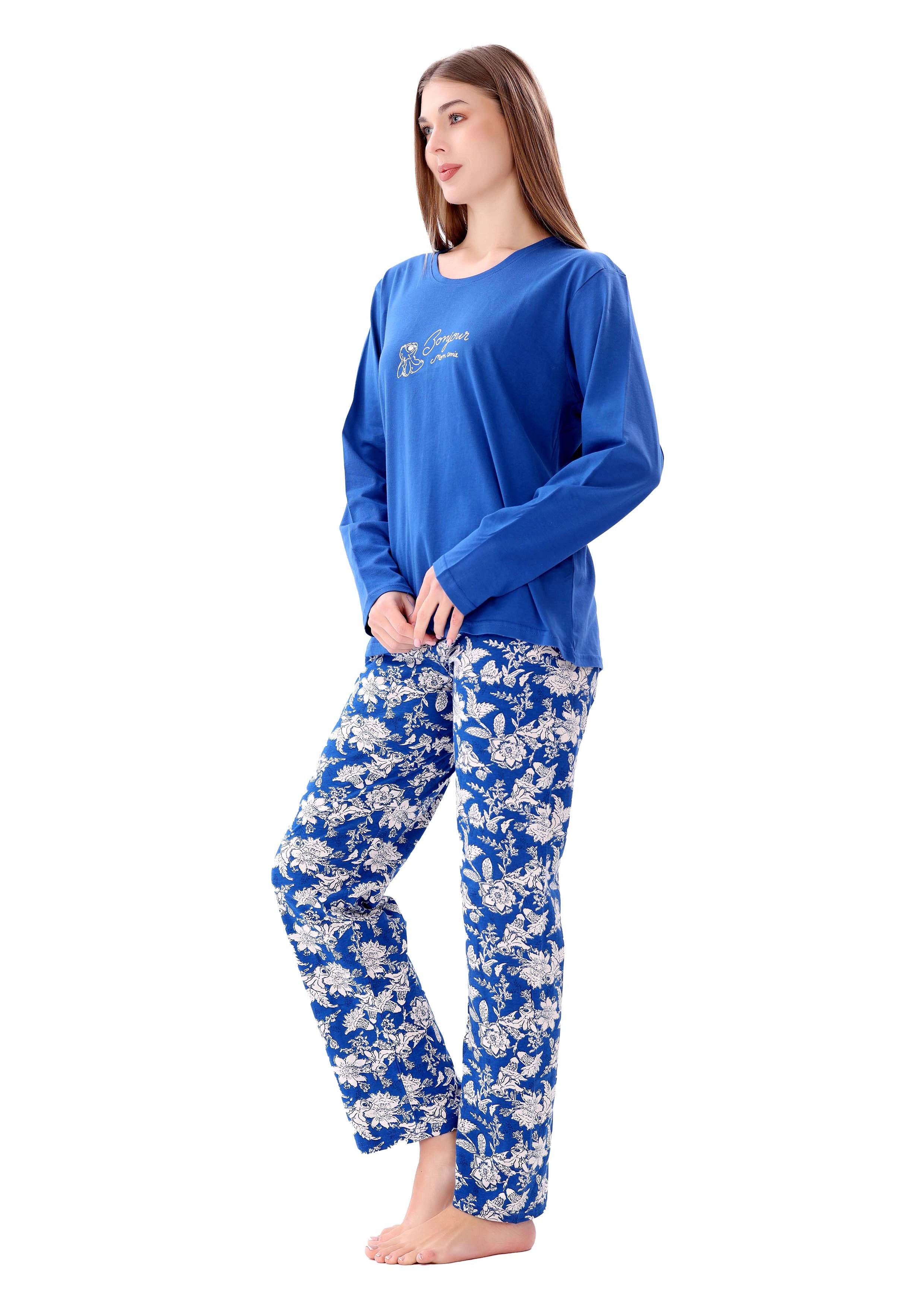 L122 SPRING PALMS LONG-SLEEVE PAJAMA SET