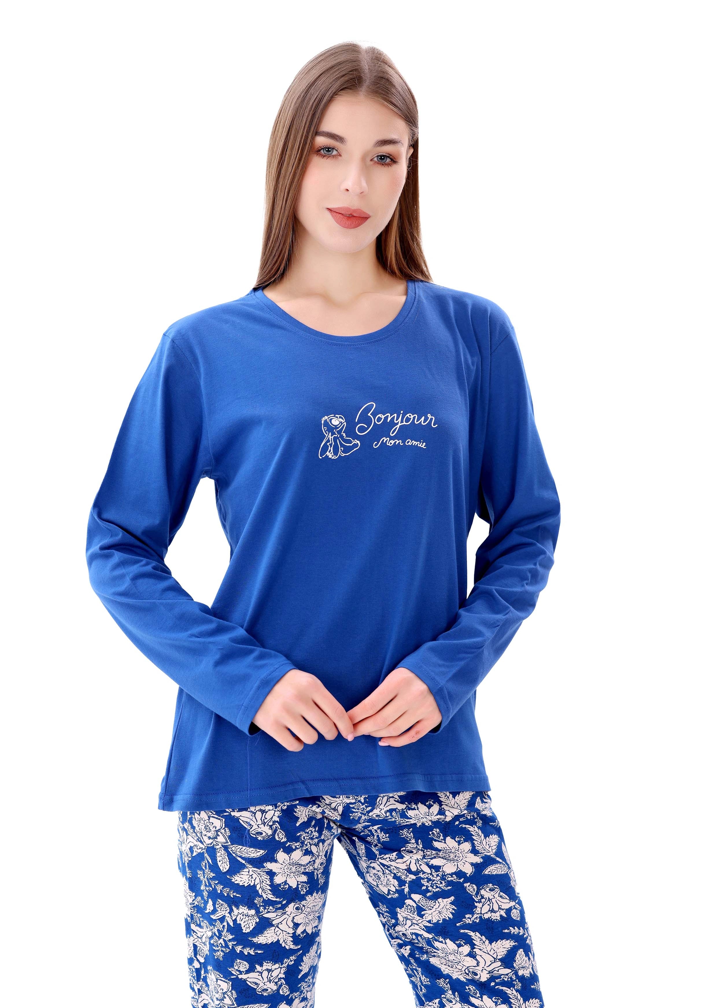 L122 SPRING PALMS LONG-SLEEVE PAJAMA SET