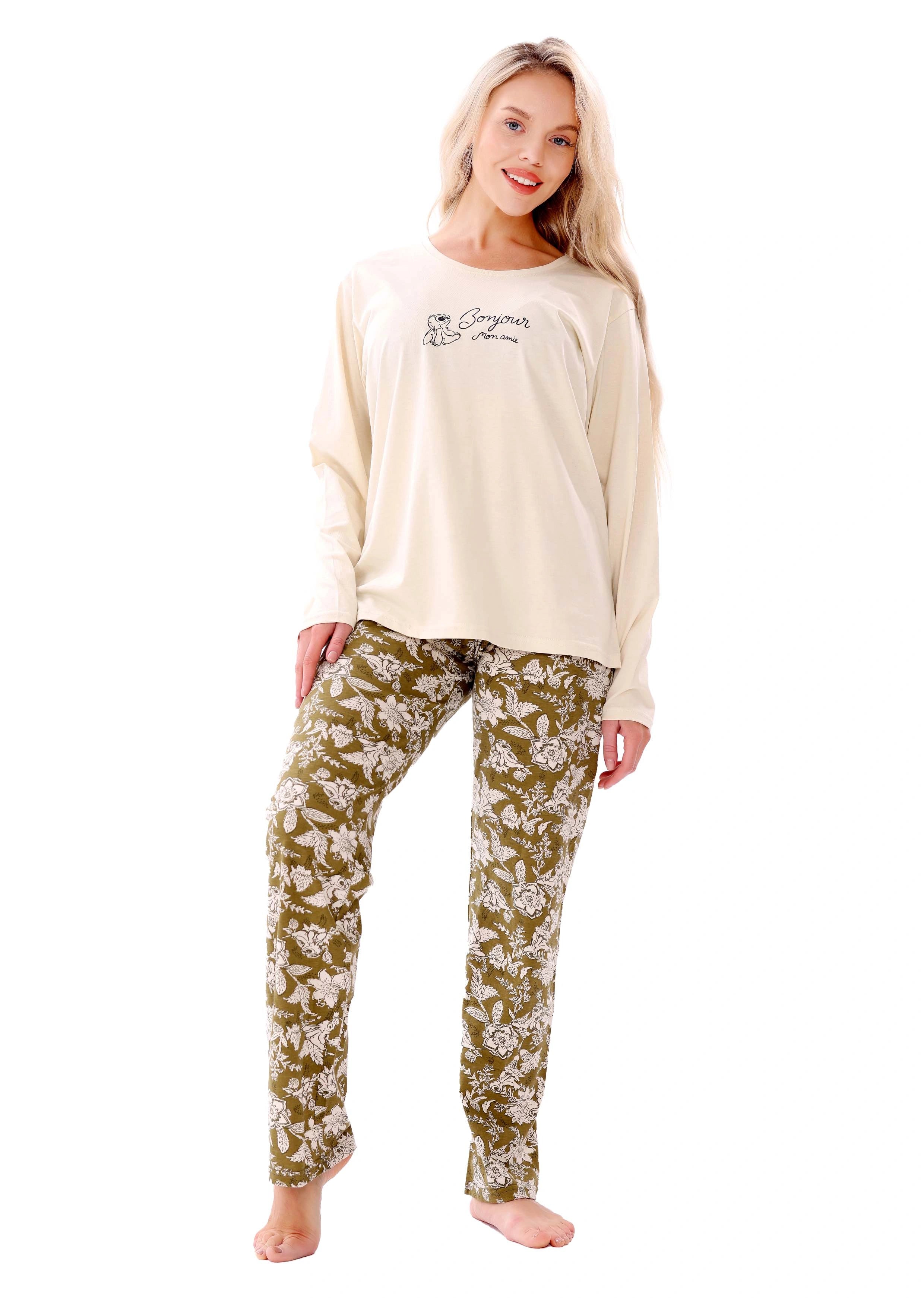 L122 SPRING PALMS LONG-SLEEVE PAJAMA SET
