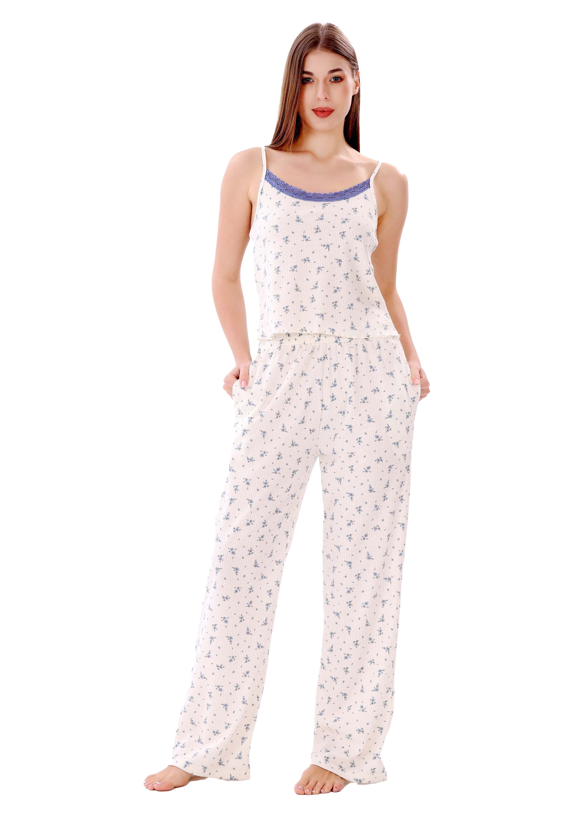 L127 LAVENDER AND LILIES PAJAMA SET