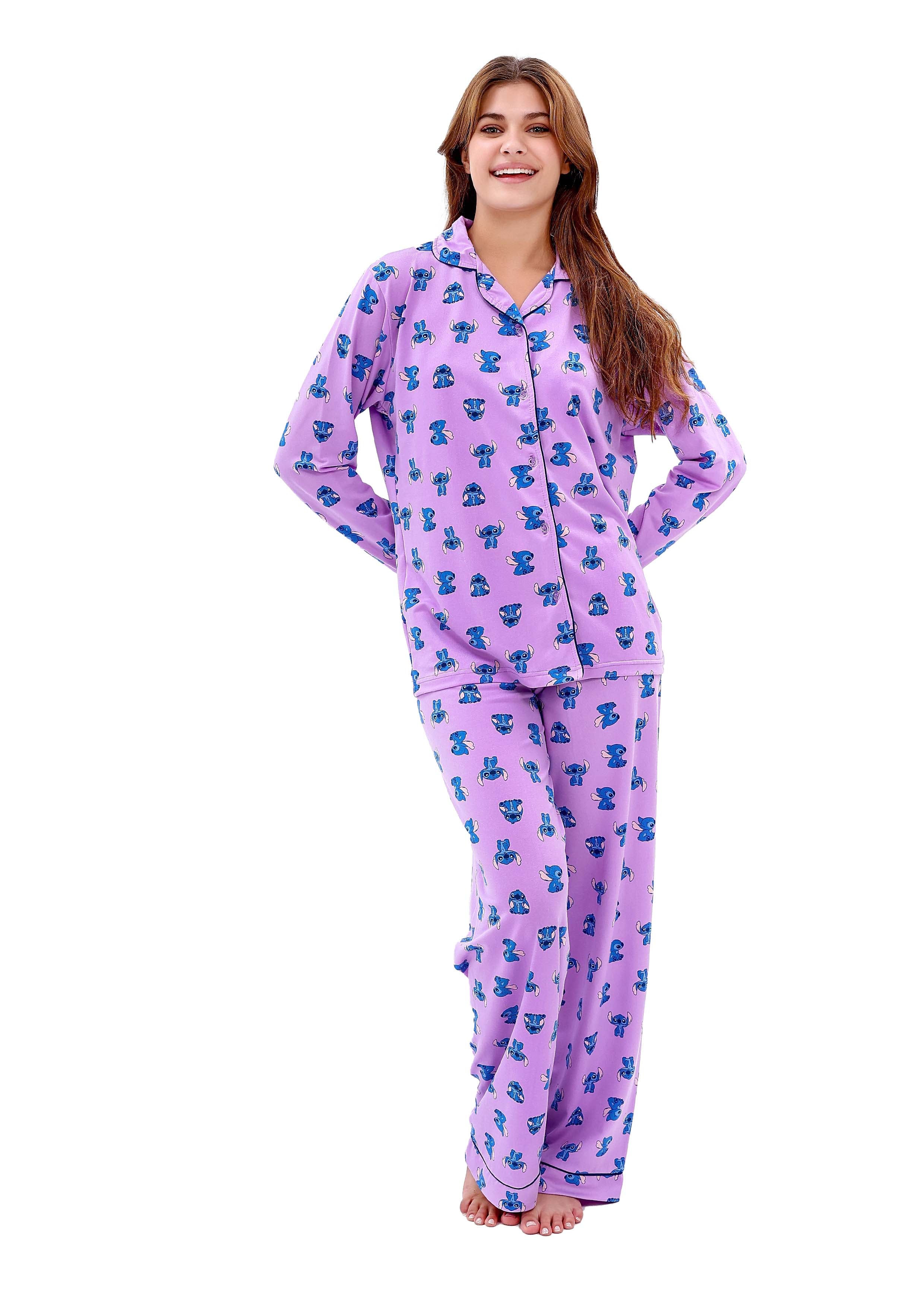 W601 MINNI STITCH BUTTON-UP PAJAMA SET