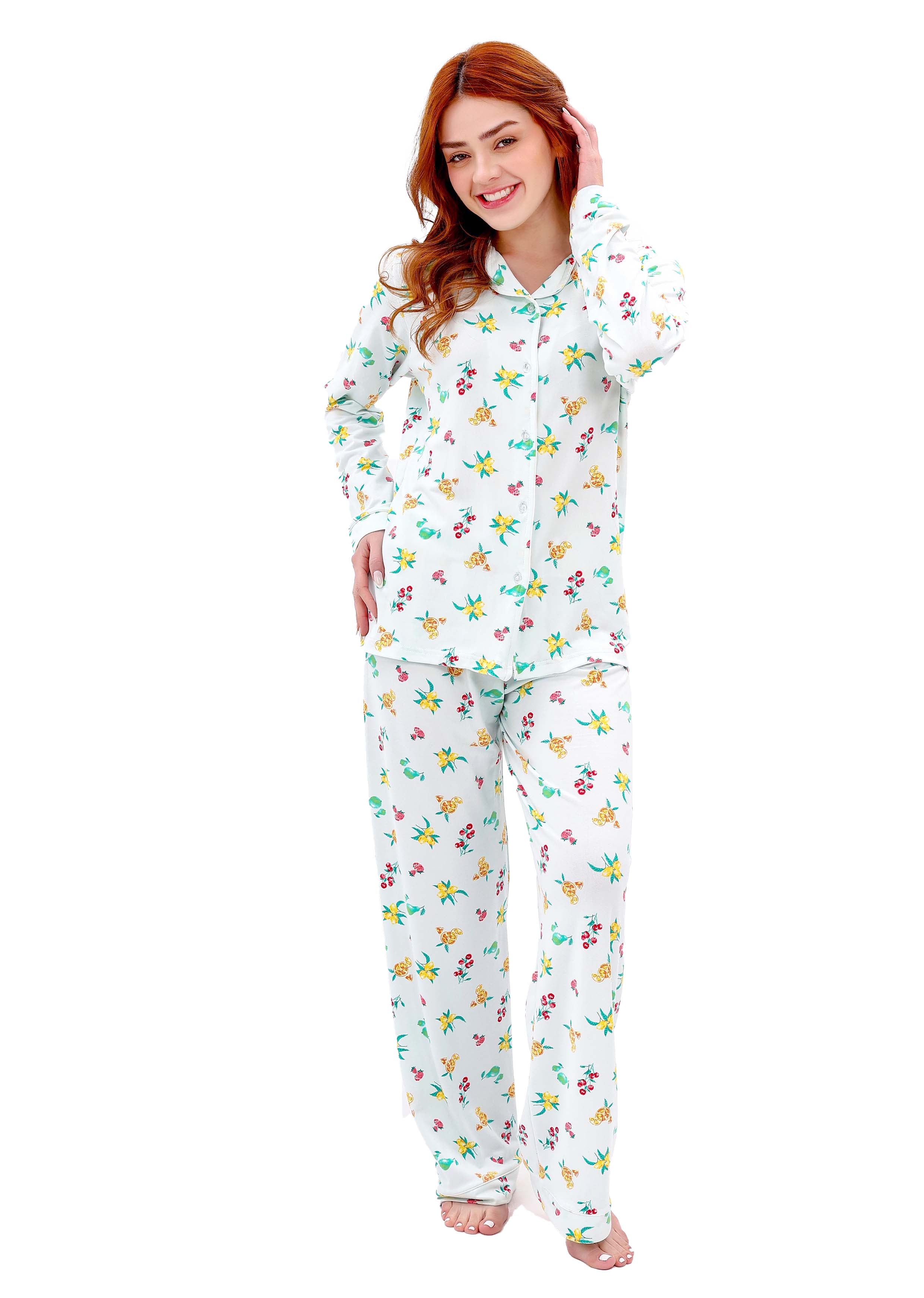 W608 SWEET PARADISE BUTTON-UP PAJAMA SET