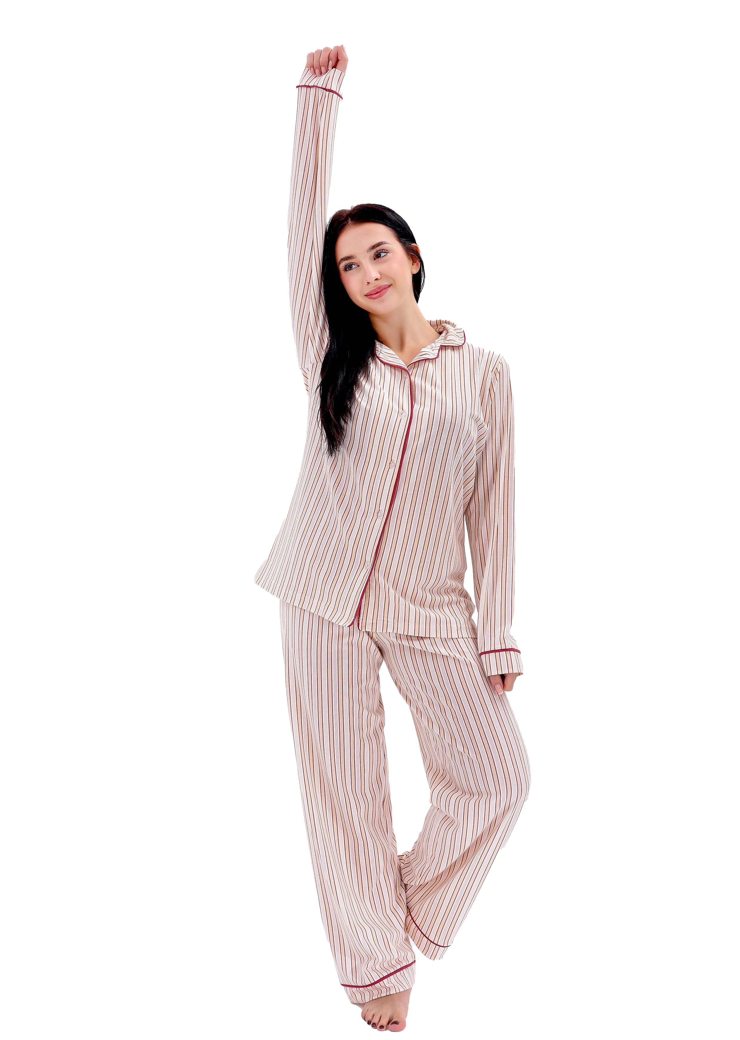 L603 COTTON CANDY LONG-SLEEVES BUTTONED UP PAJAMA SET
