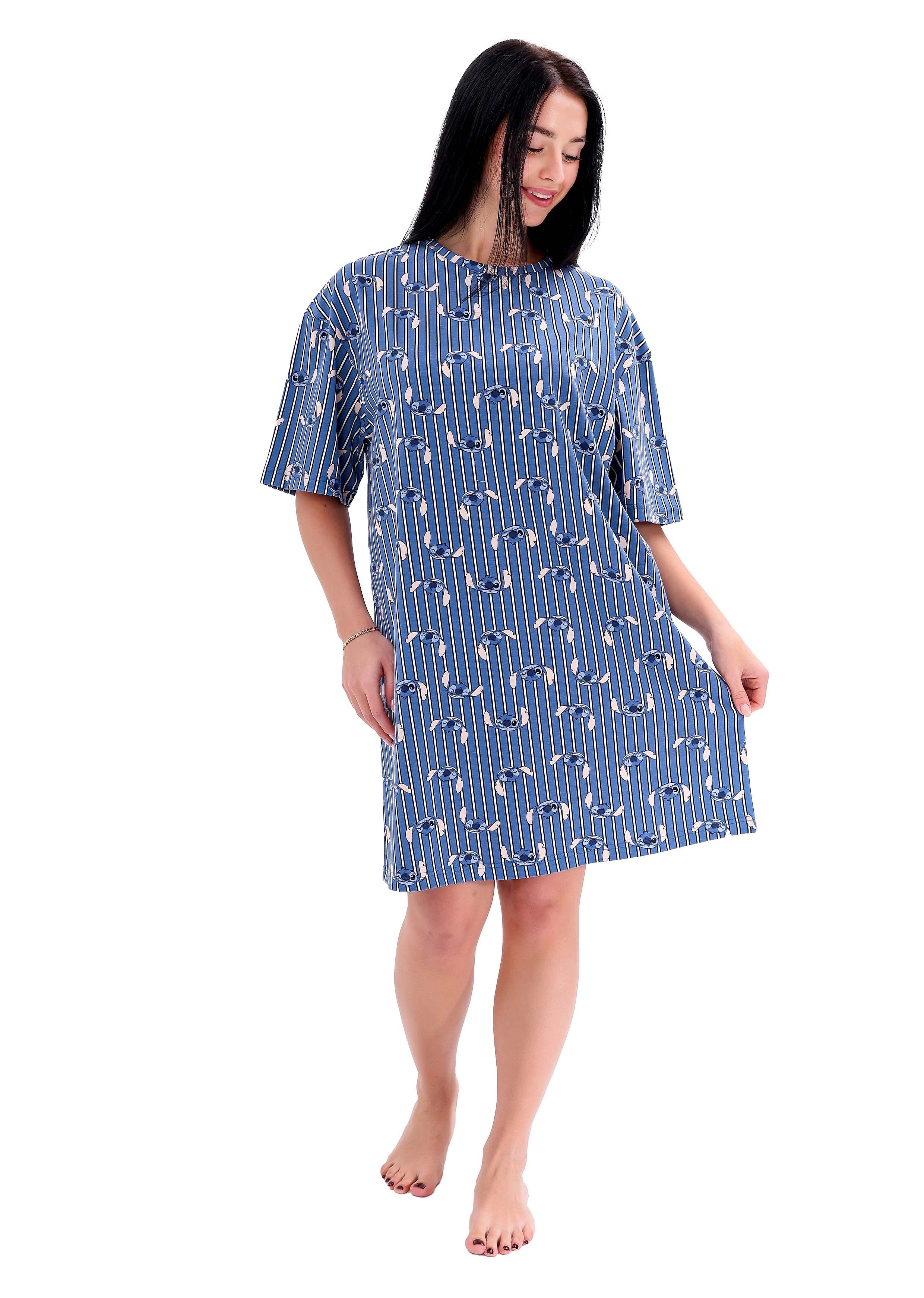 L704 STITCH STRIPE NIGHT DRESS