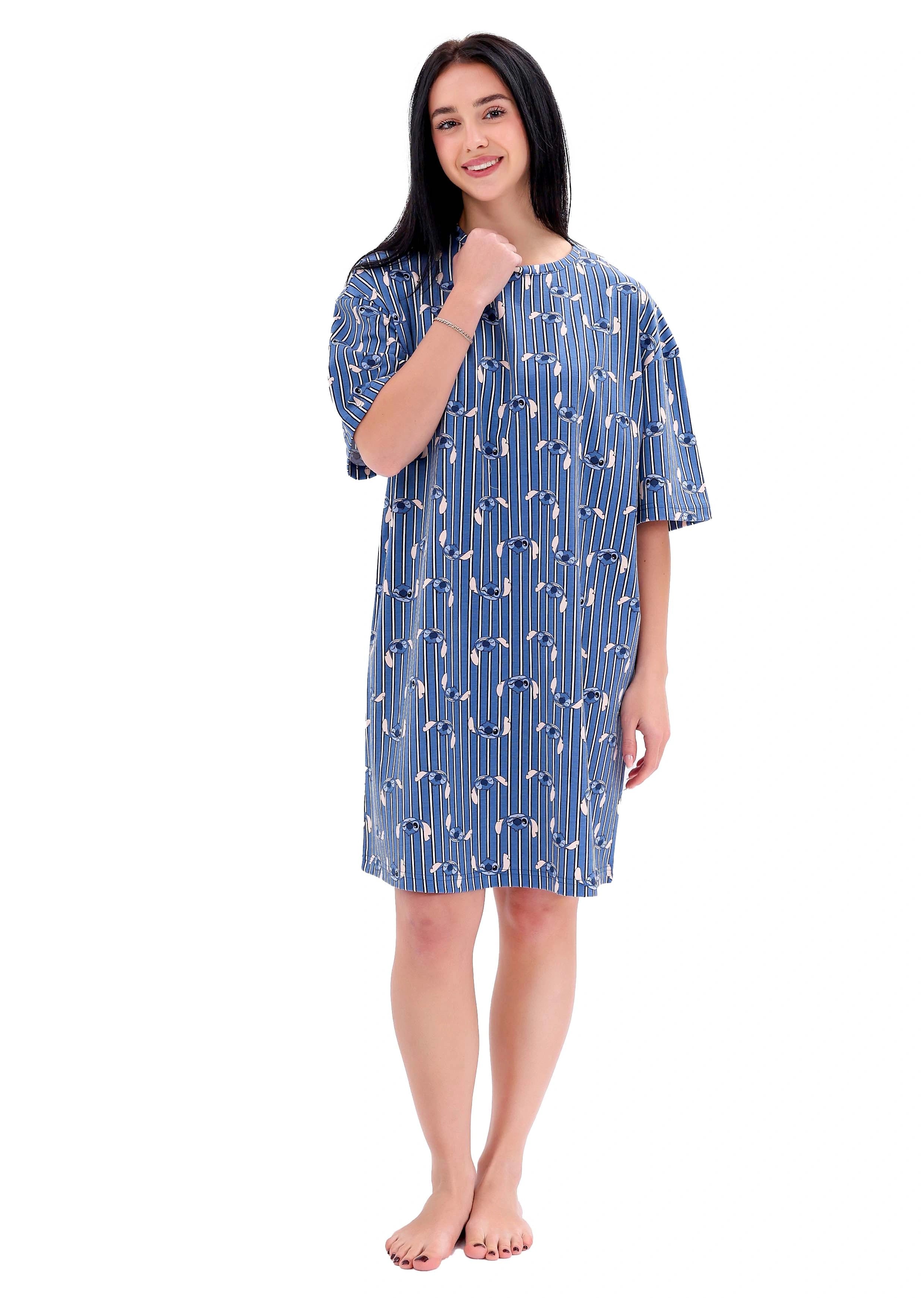 L704 STITCH STRIPE NIGHT DRESS