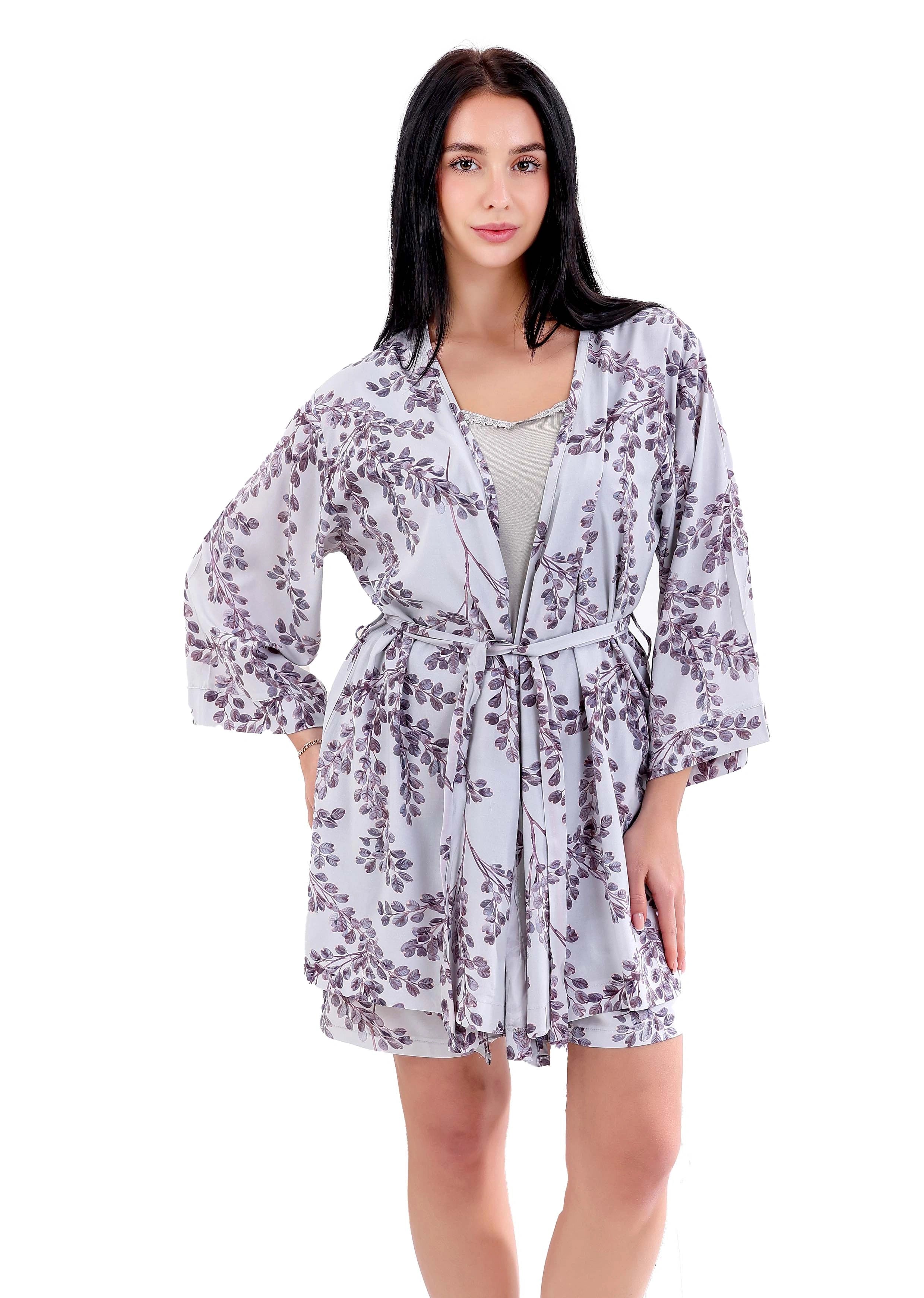 K808 FLORAL 3-PIECES PAJAMA SET