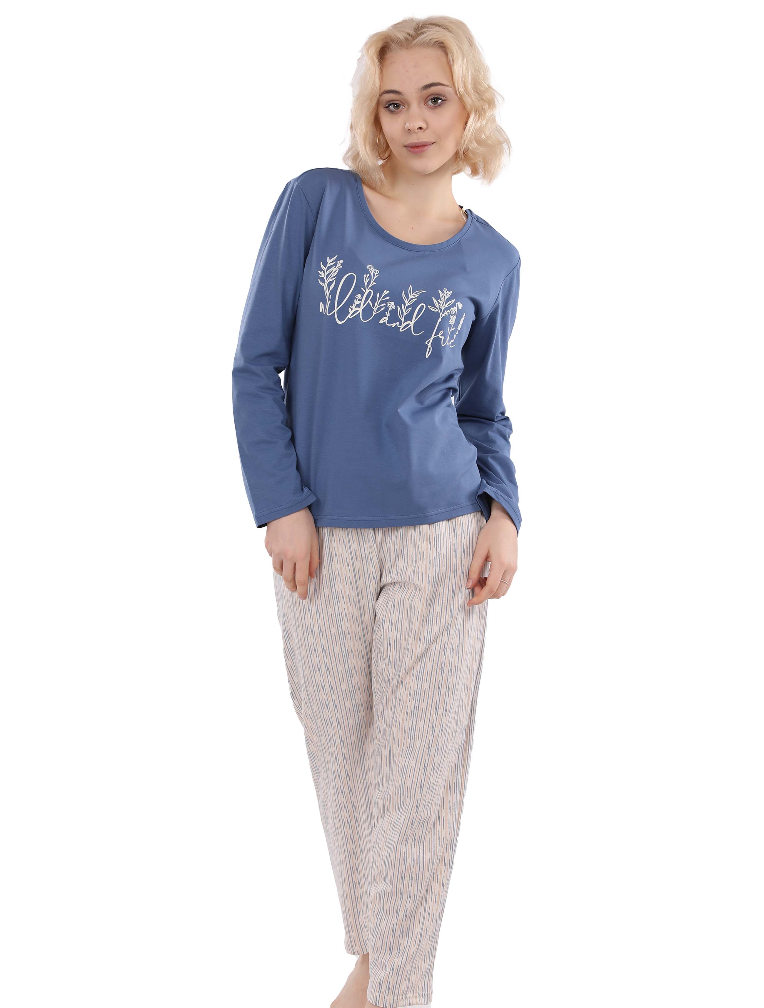 S118 SEA WAVES PANTS PAJAMA SET