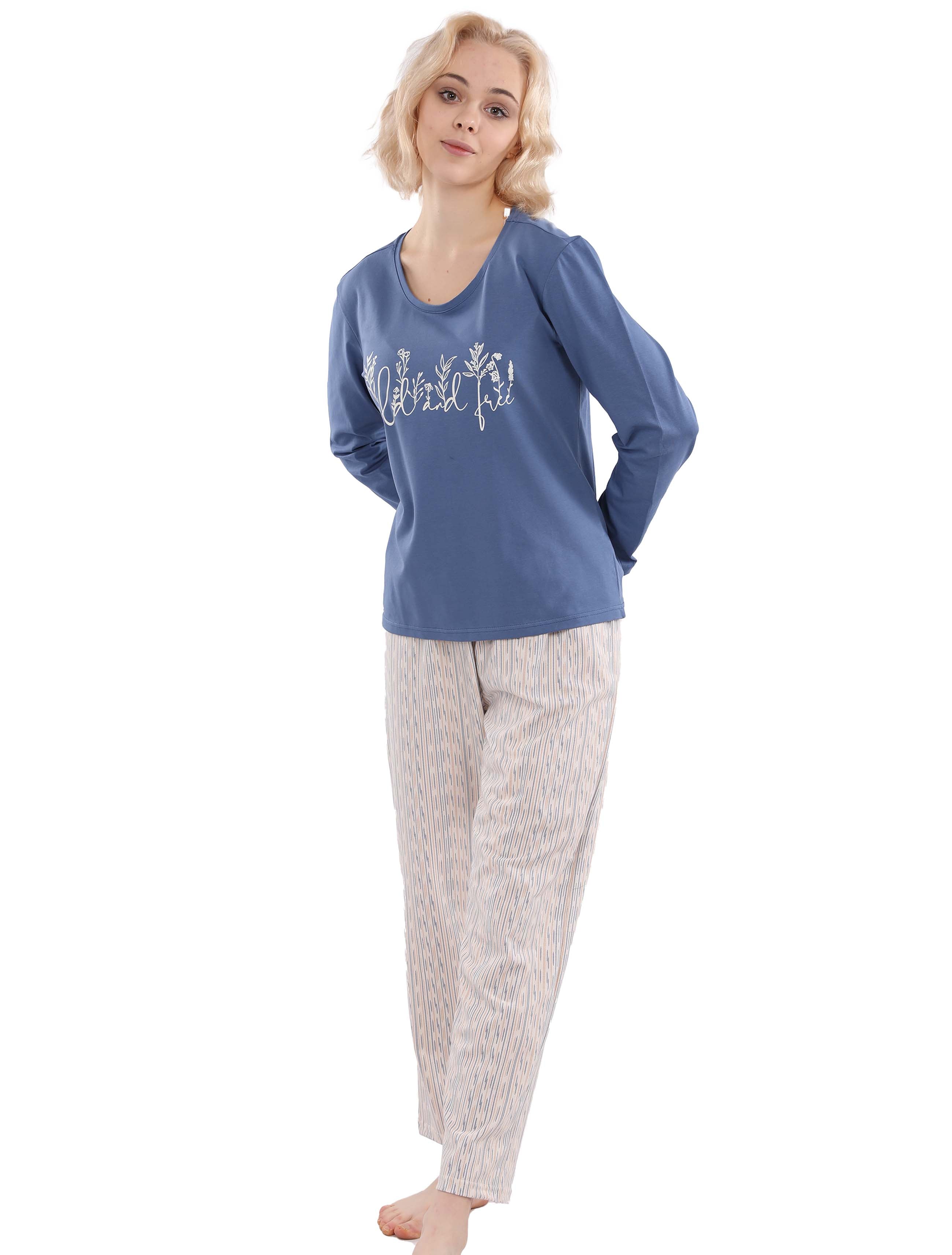 S118 SEA WAVES PANTS PAJAMA SET