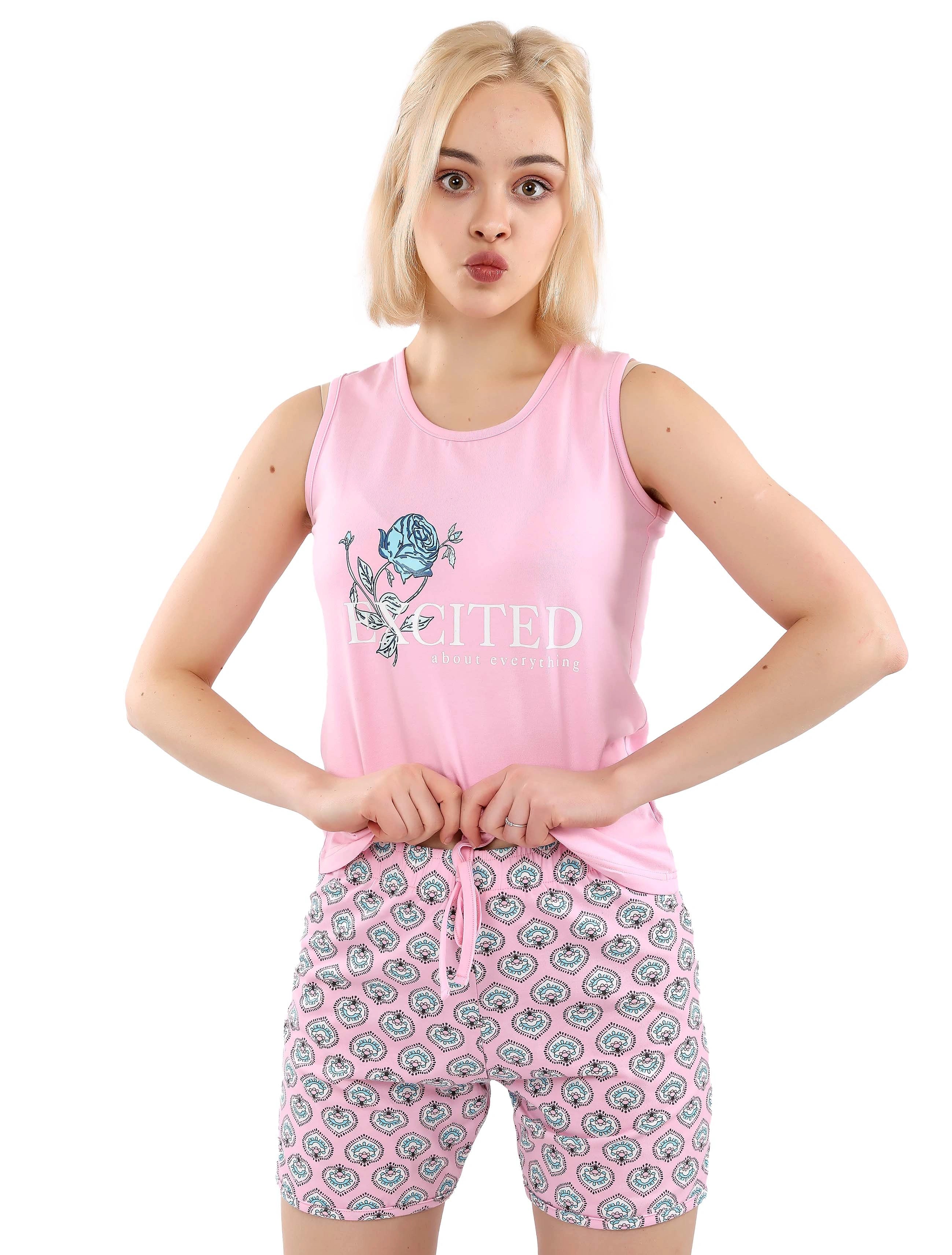 S218 QUEEEN OF HEARTS SHORTS PAJAMA SET