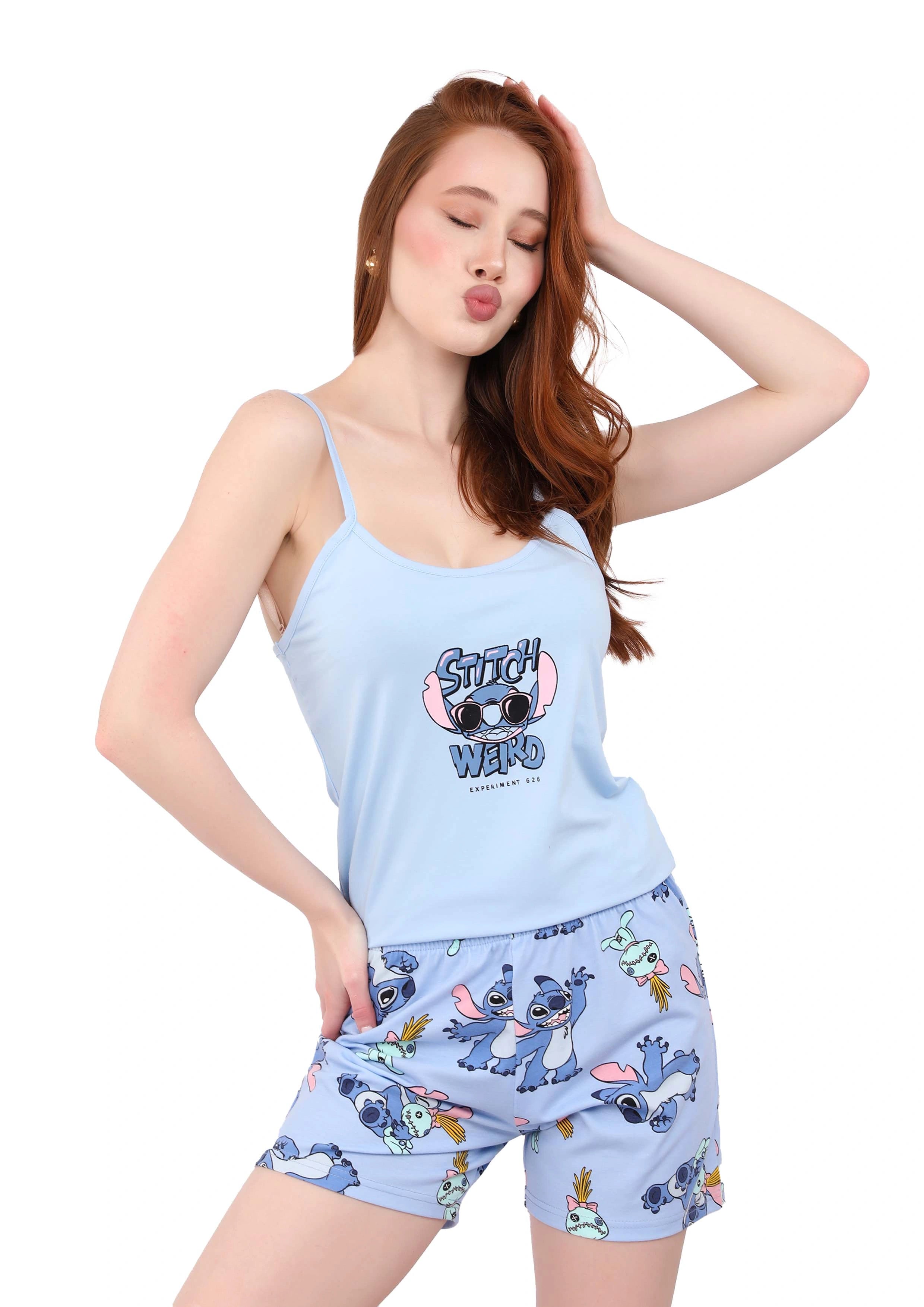 S244 LILO & STITCH SHORTS PAJAMA SET
