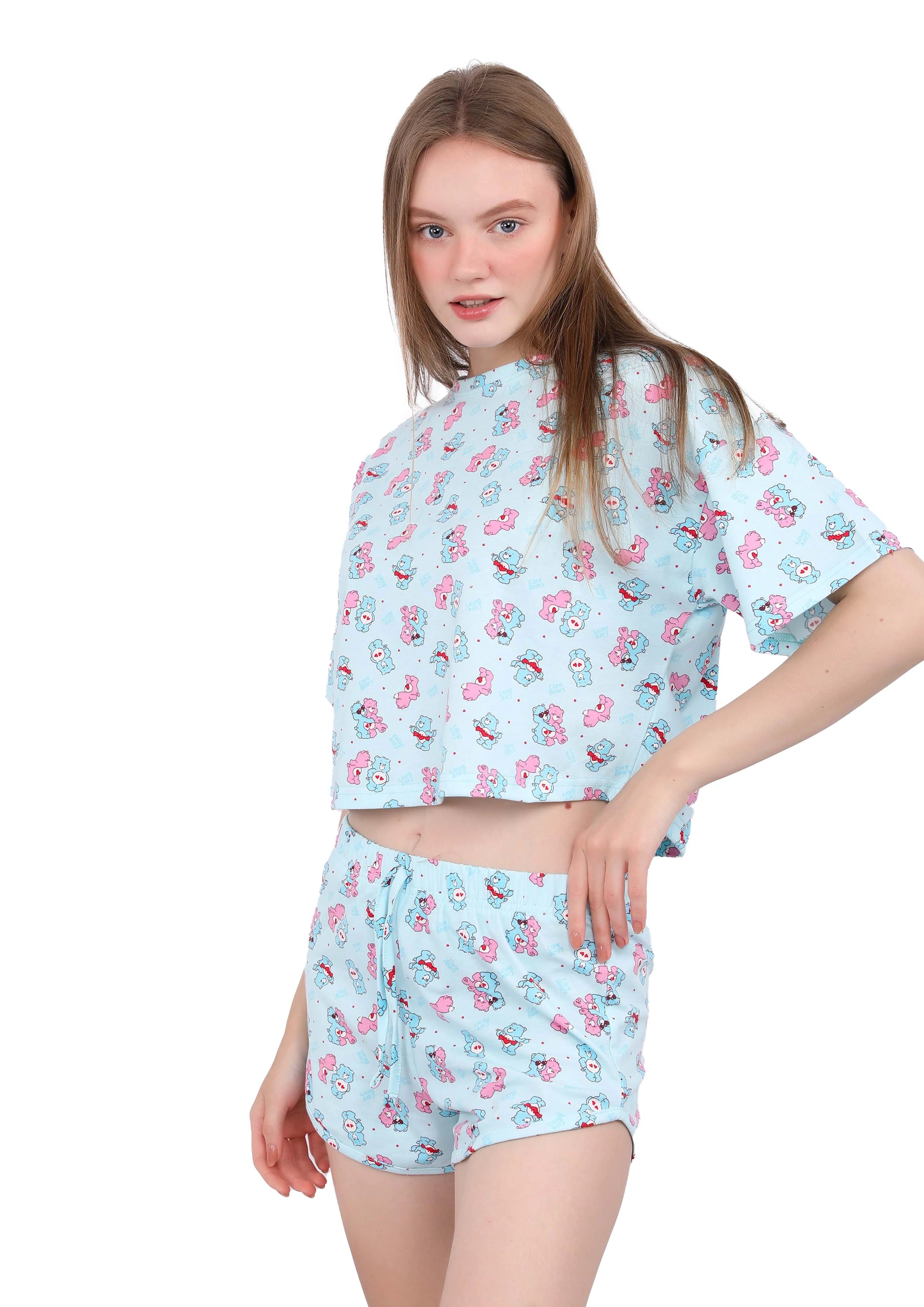 S249 Teddy Bear Short Pajama Set