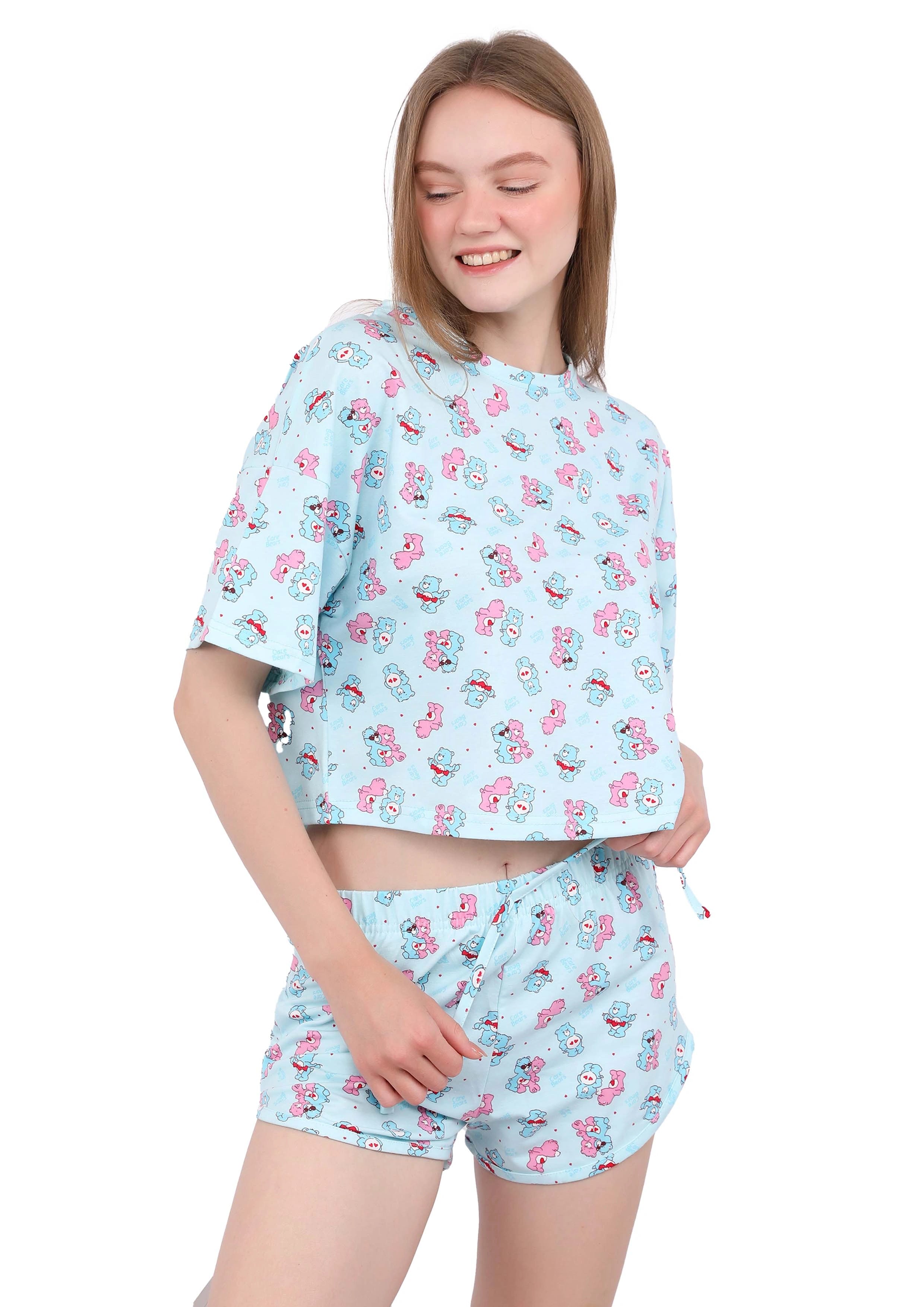 S249 Teddy Bear Short Pajama Set