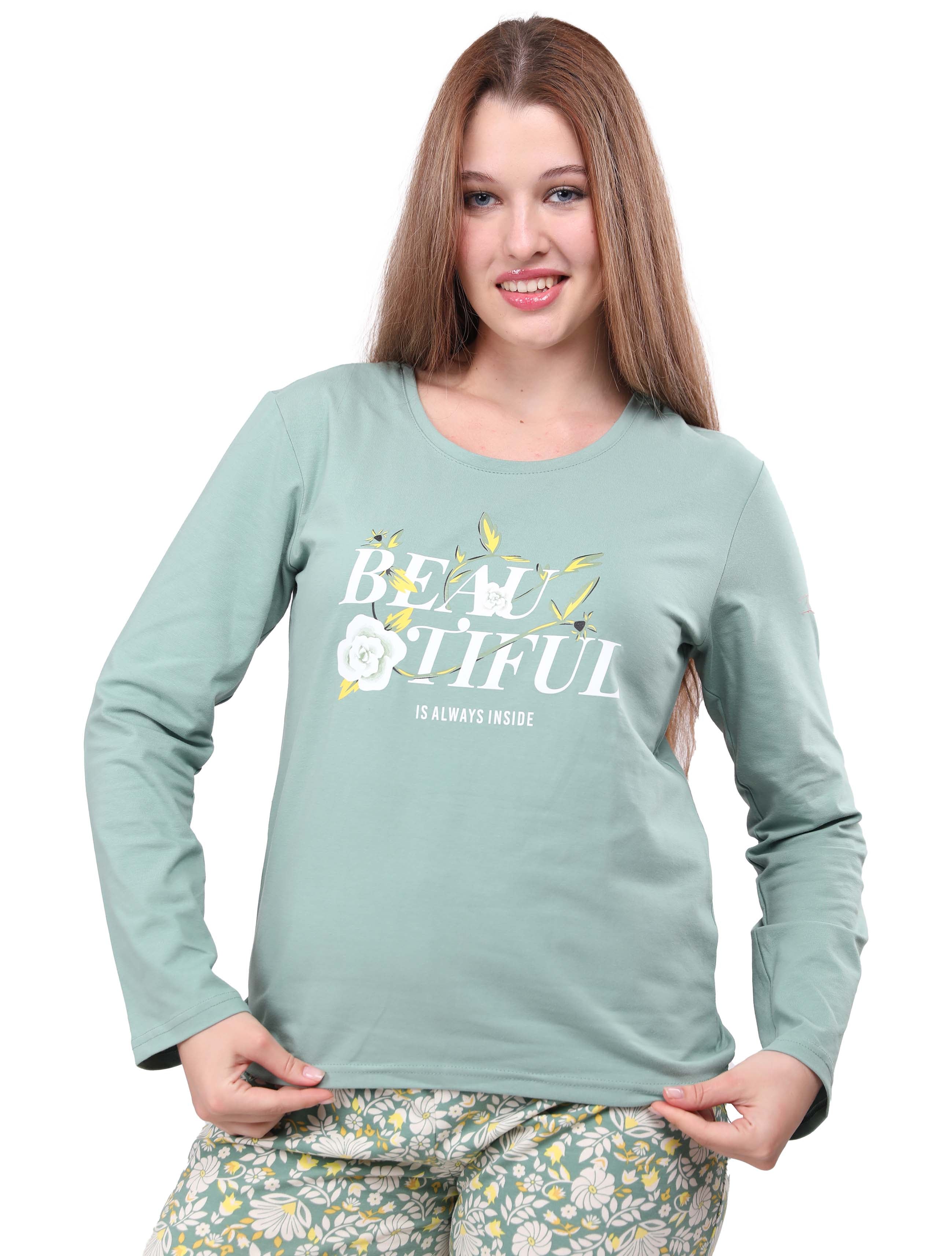 S104 WHITE ROSE PANTS PAJAMA SET