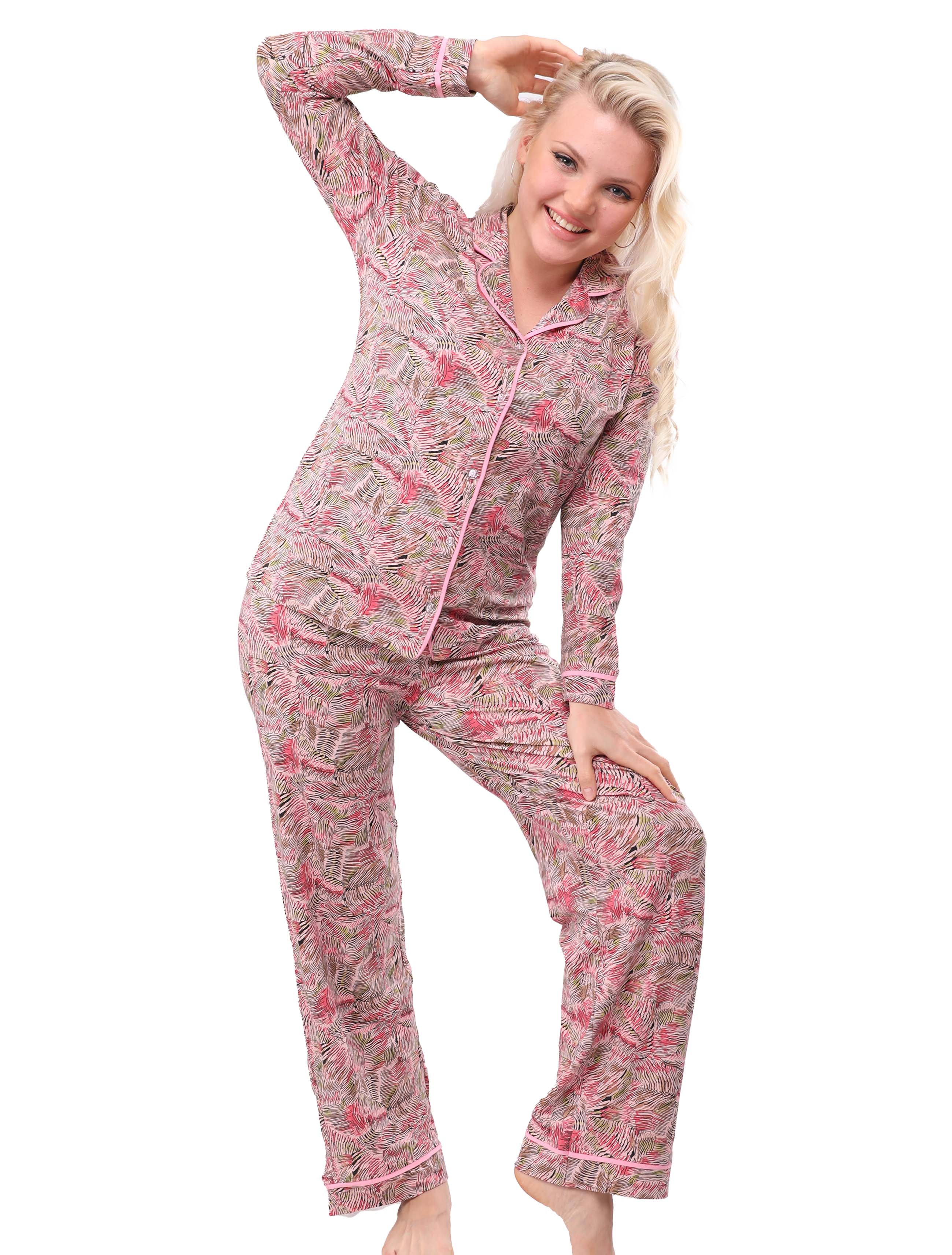 V608 BROWN ZEBRA PAJAMA SET