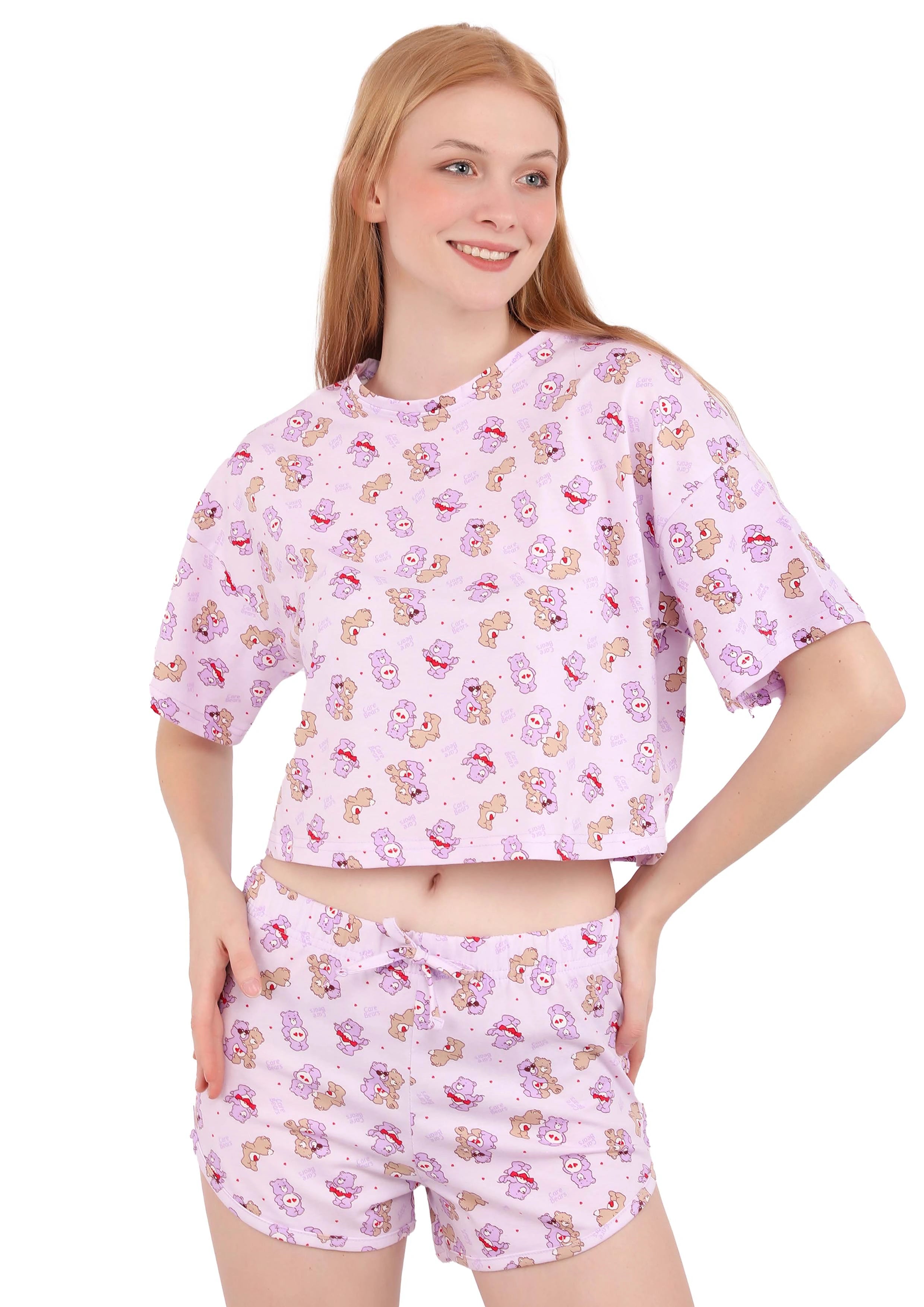 S249 Teddy Bear Short Pajama Set