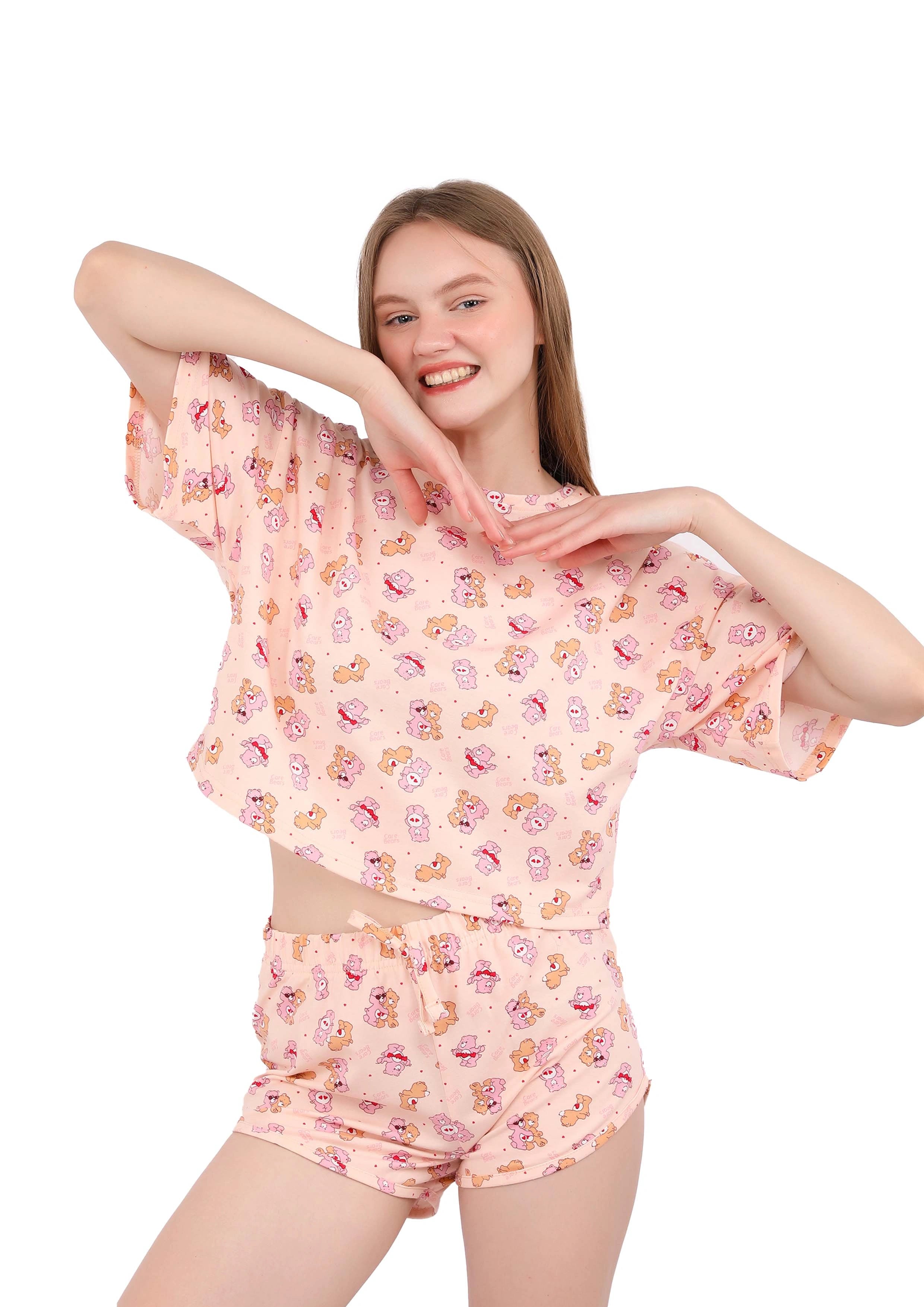S249 Teddy Bear Short Pajama Set