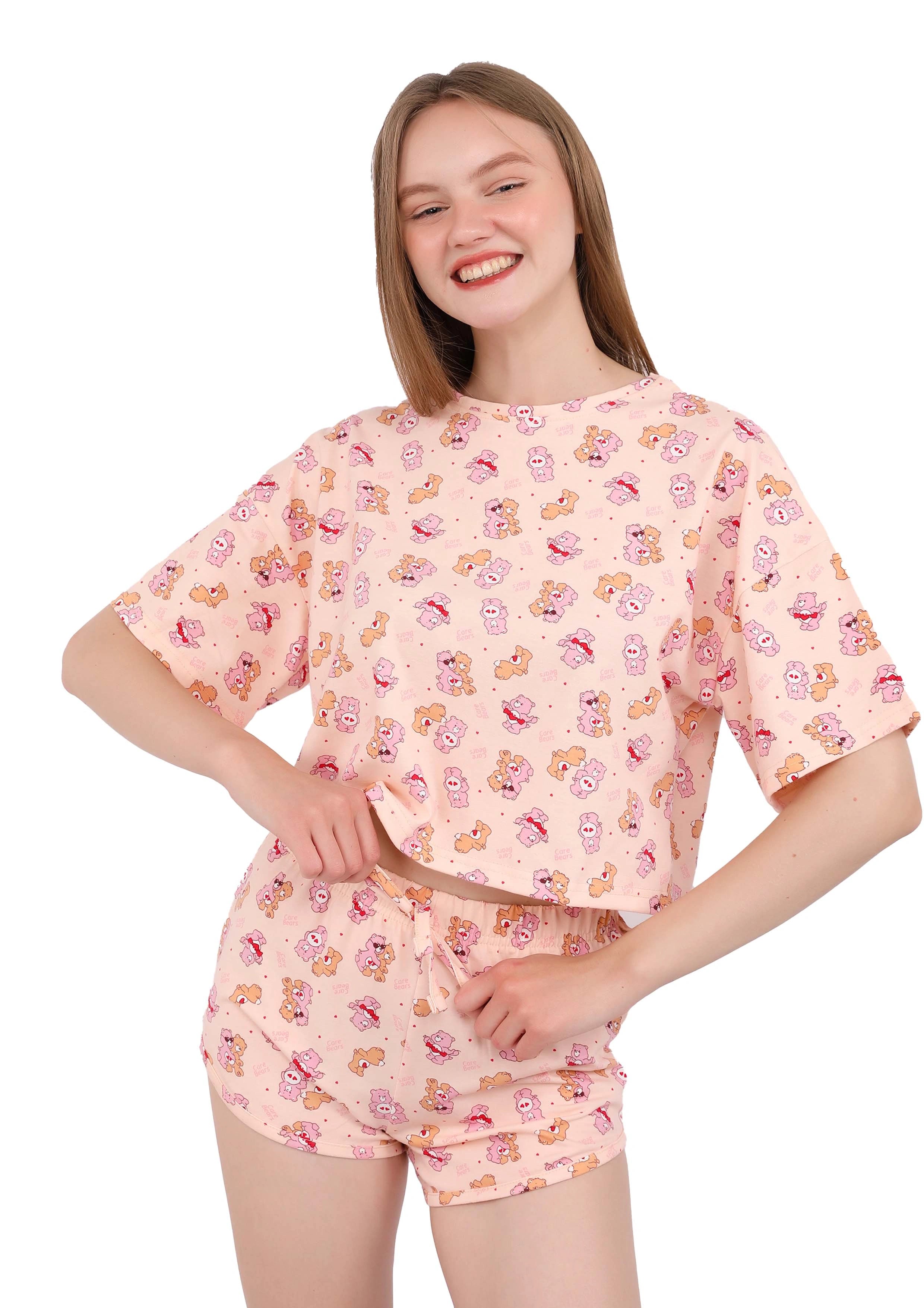 S249 Teddy Bear Short Pajama Set