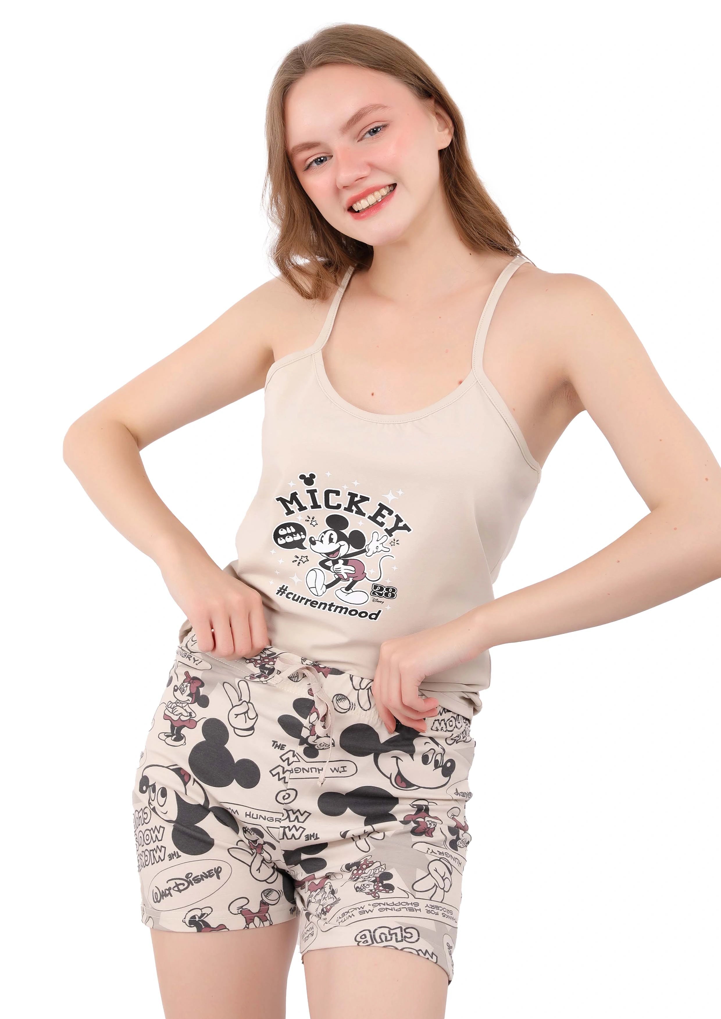 S228 mickey comics short pajama set