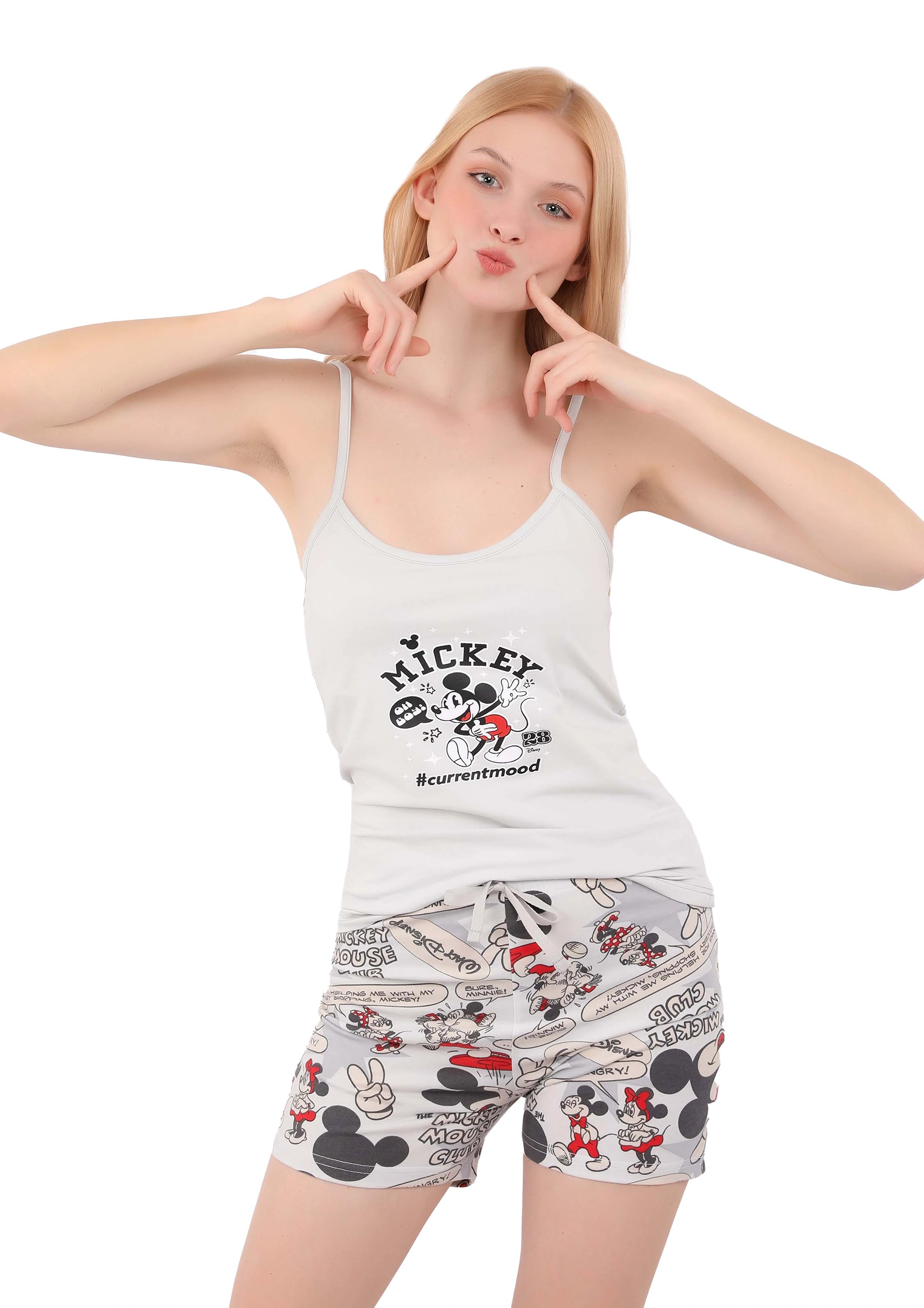 S228 mickey comics short pajama set