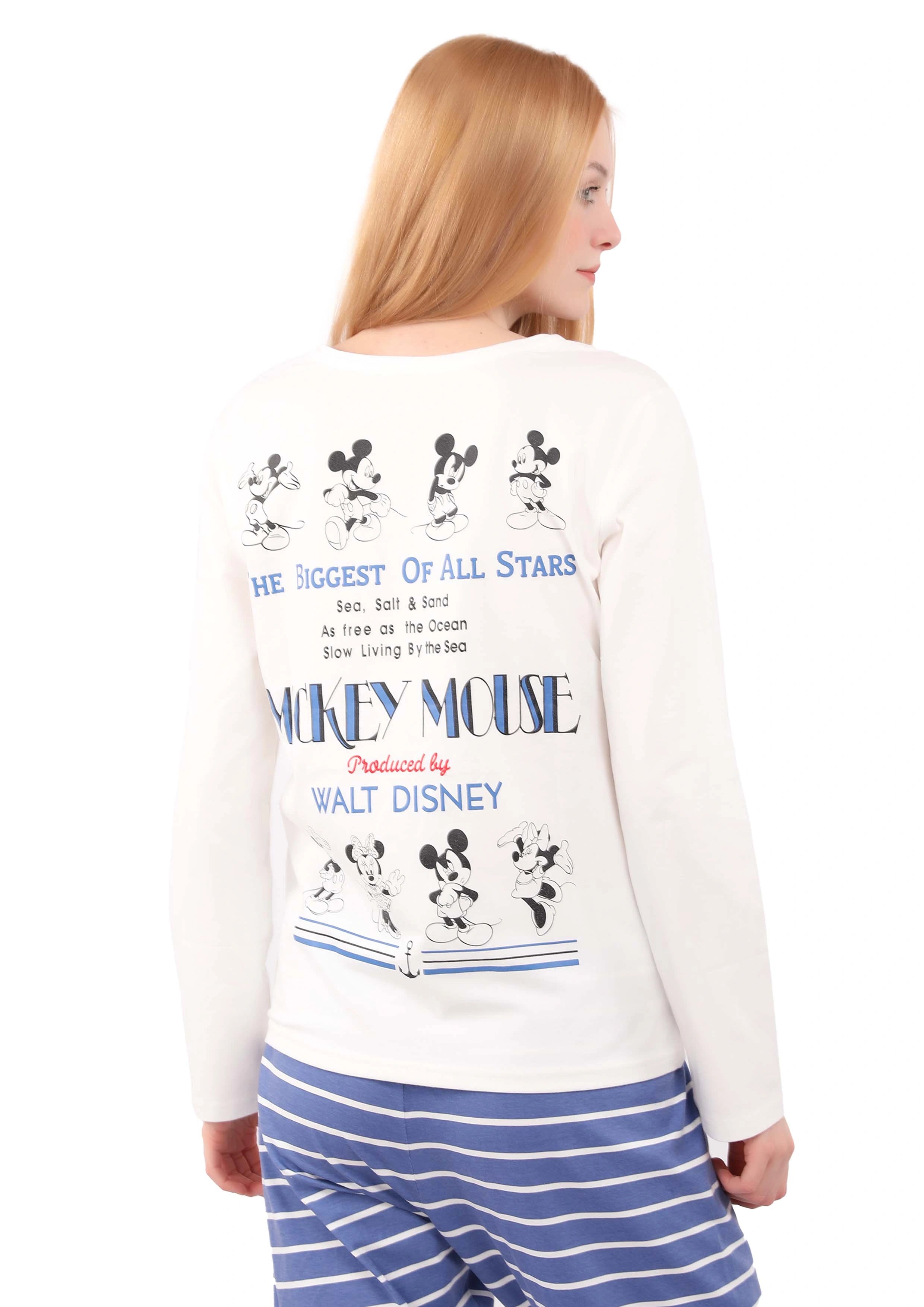 S130 mickey stripes long sleeves pajama set