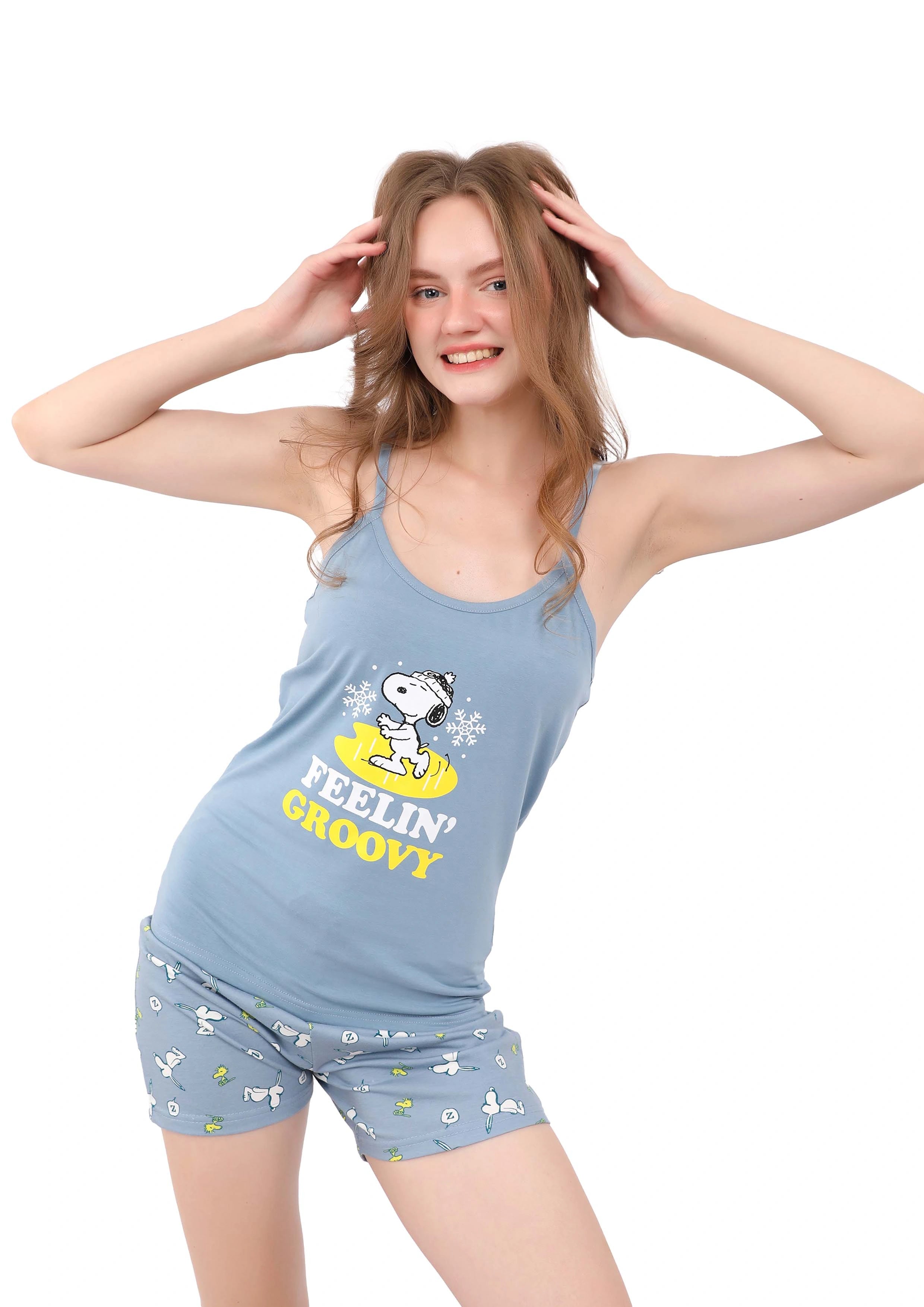 S216 SNOOPY SHORTS PAJAMA SET