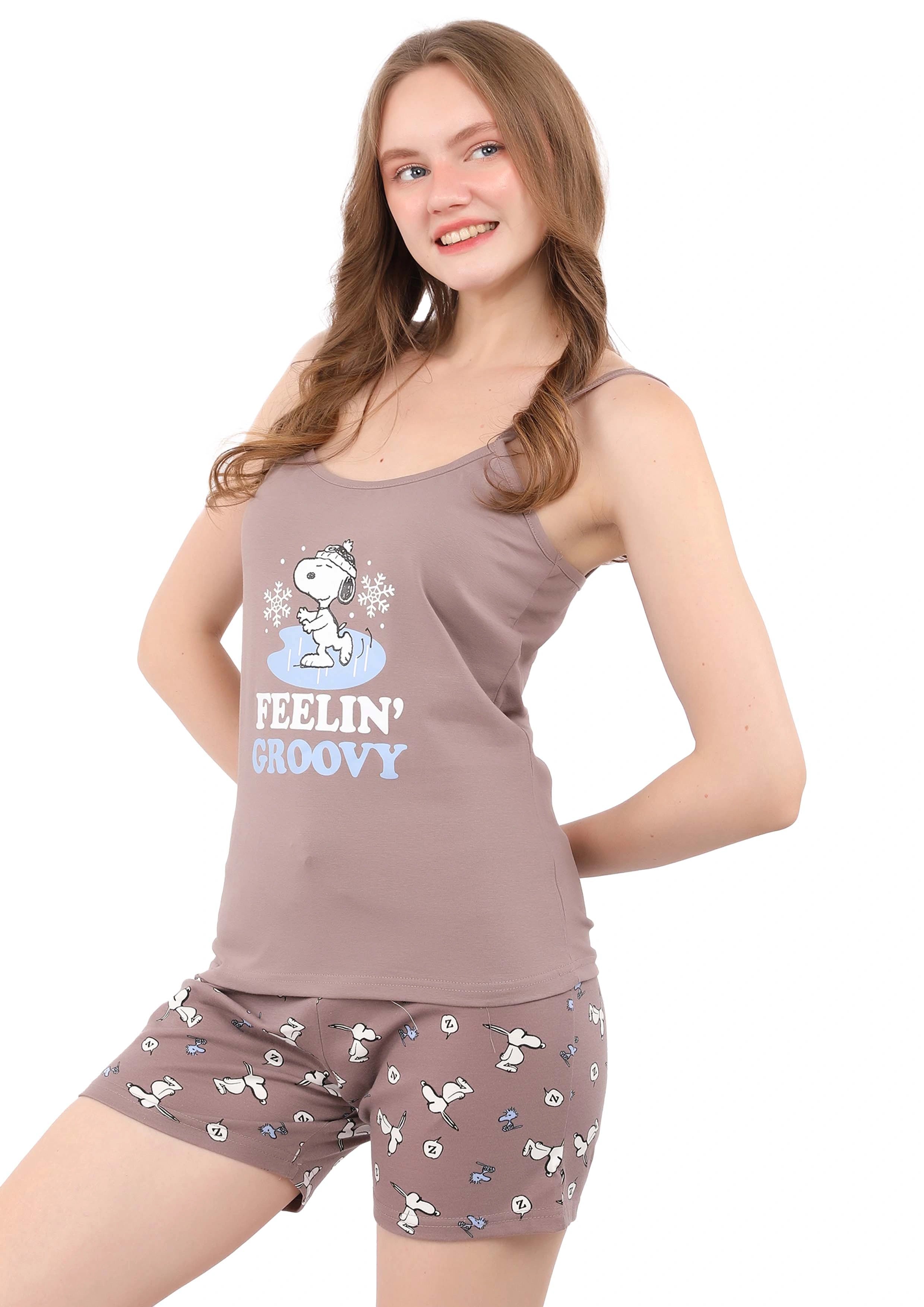 S216 SNOOPY SHORTS PAJAMA SET