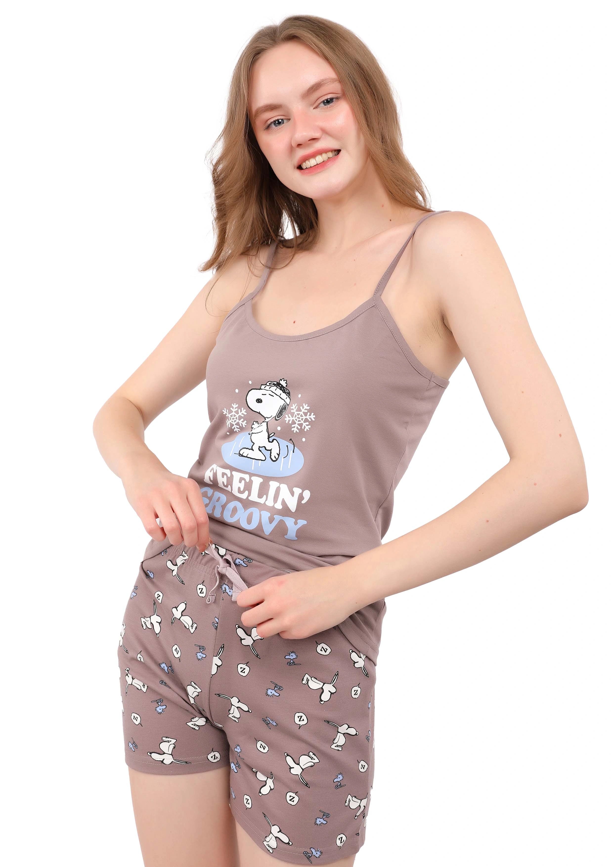 S216 SNOOPY SHORTS PAJAMA SET