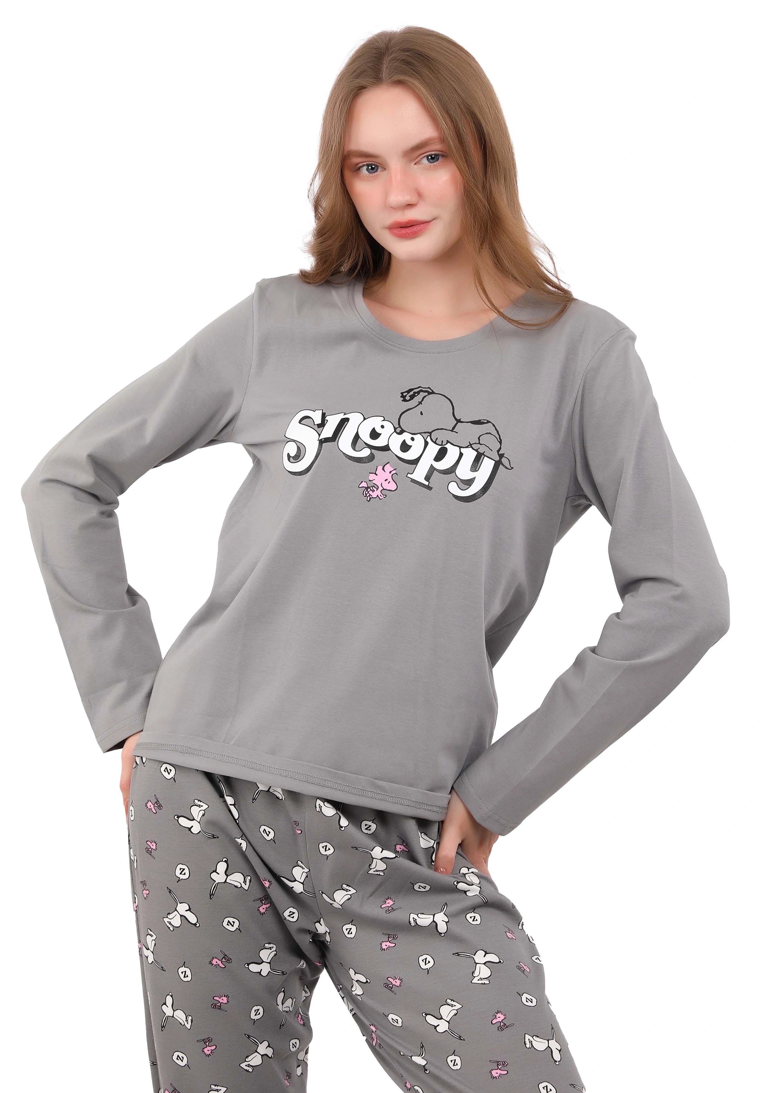 S122 snoopy long sleeves pajama set