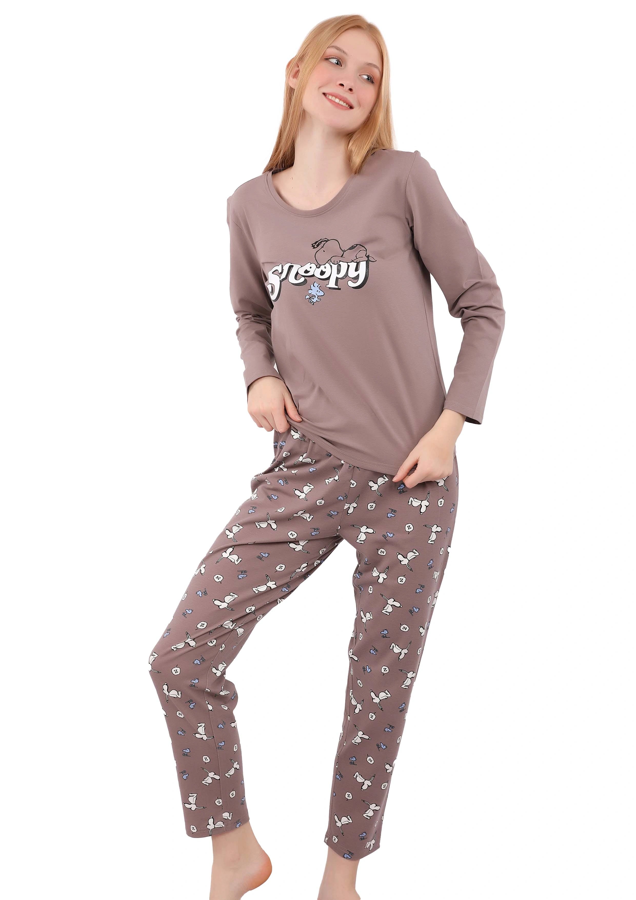 S122 snoopy long sleeves pajama set